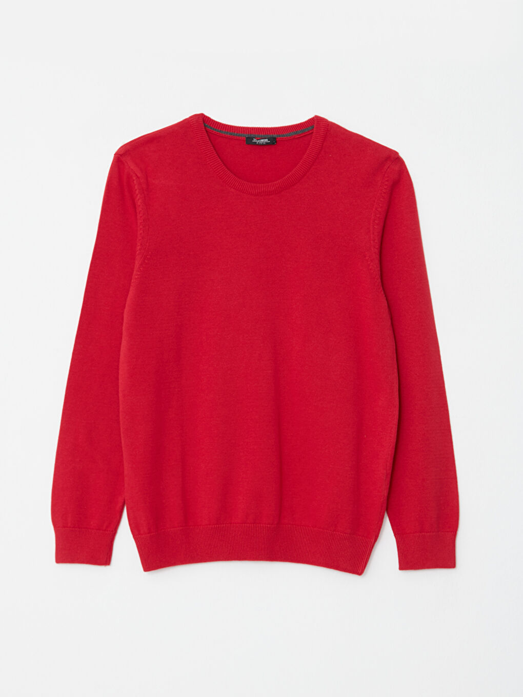 Kırmızı Bisiklet Yaka Erkek Triko Kazak-5