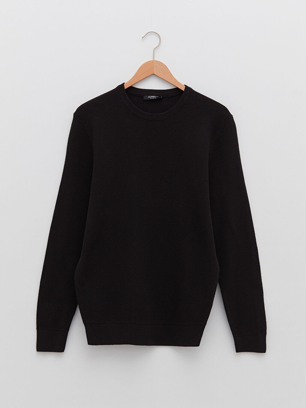 Crew Neck Long Sleeve Men's Tricot Sweater-5