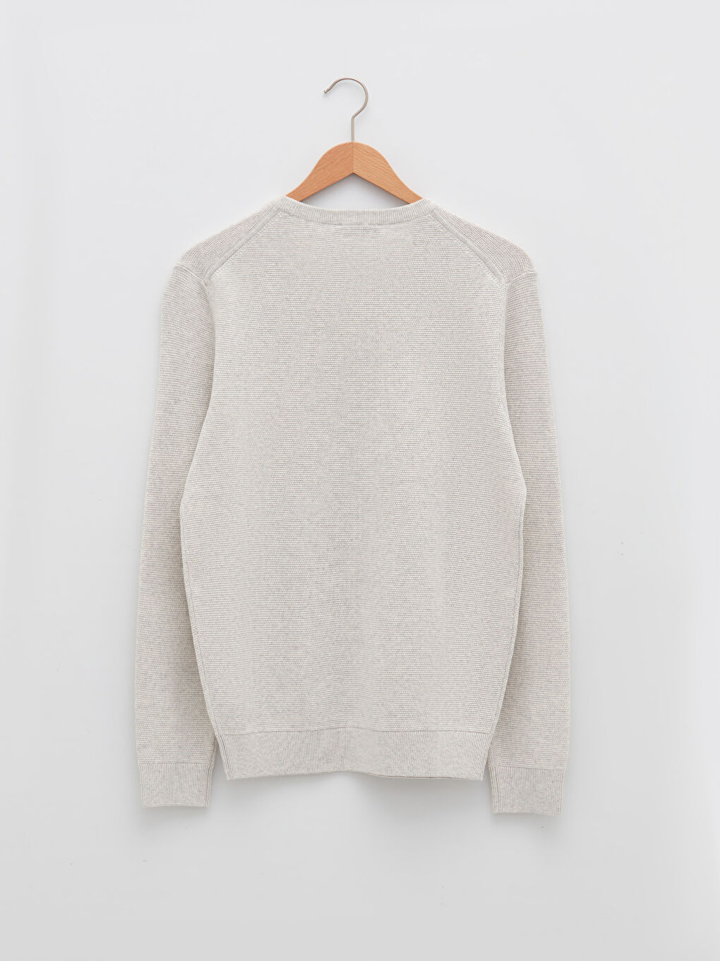 Crew Neck Long Sleeve Men's Tricot Sweater-6