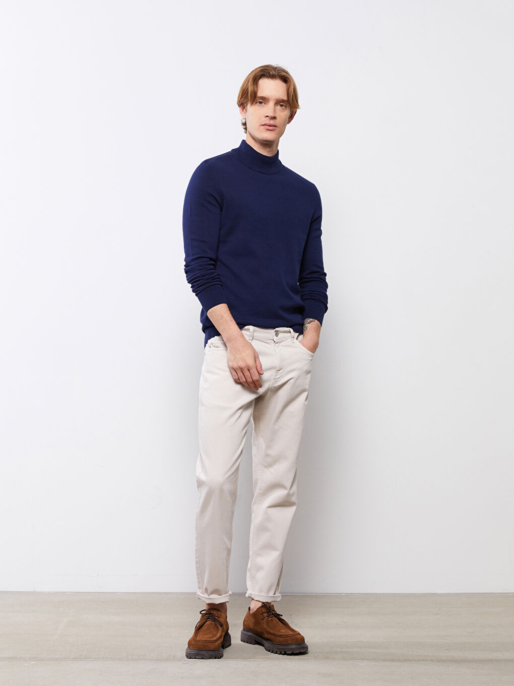 LCWAIKIKI Basic Turtleneck Long Sleeve Men's Knitwear Sweater -W20709Z8-PJD