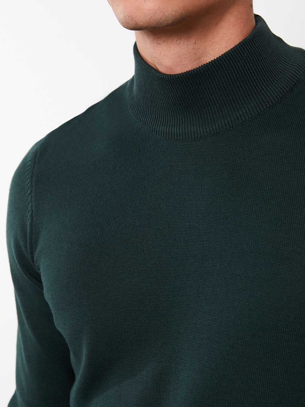 Turtleneck Long Sleeve Men's Knitwear Sweater -W20709Z8-DCQ
