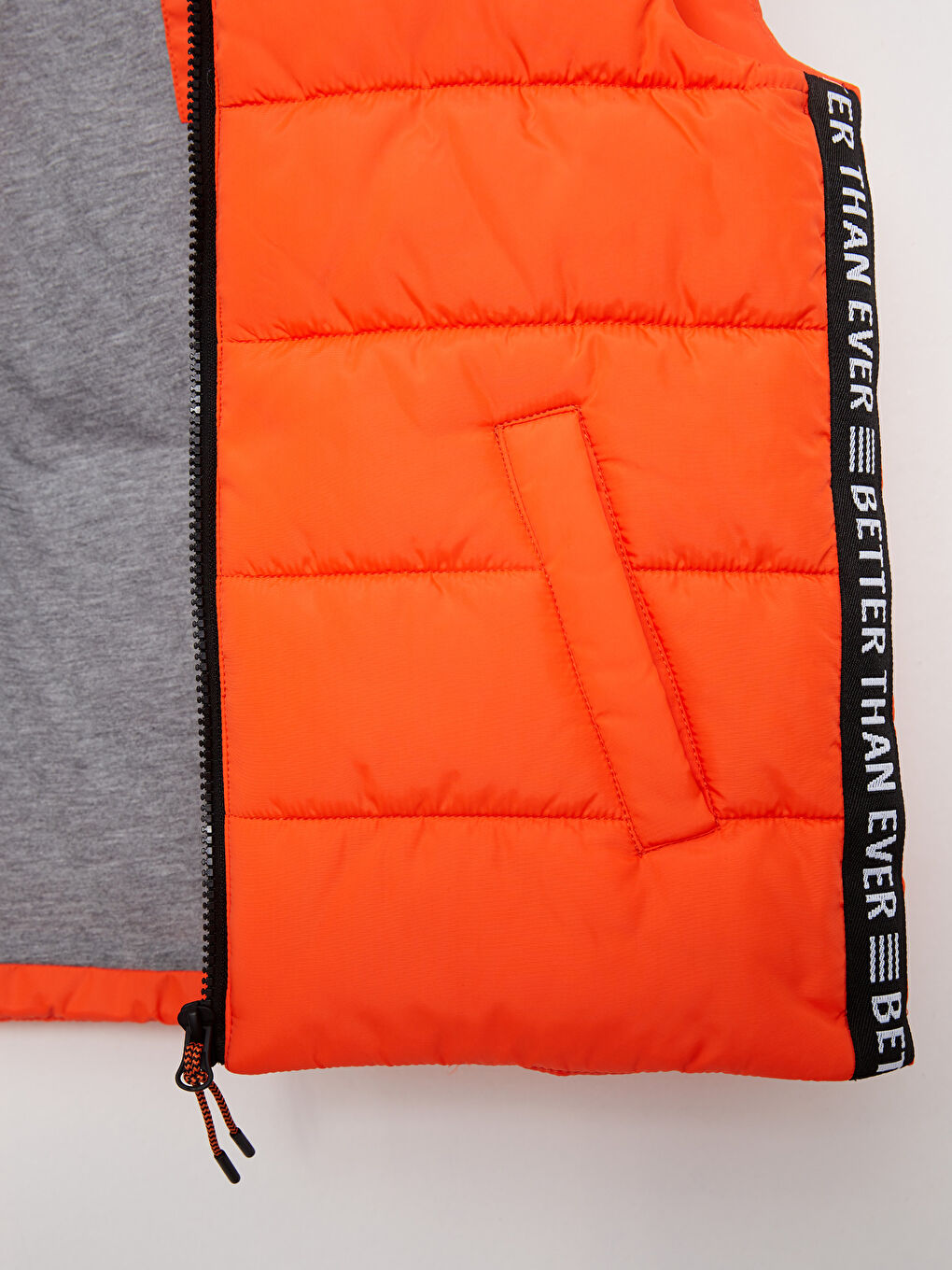 Turuncu Kapüşonlu Baskılı Erkek Çocuk Şişme Yelek-5
