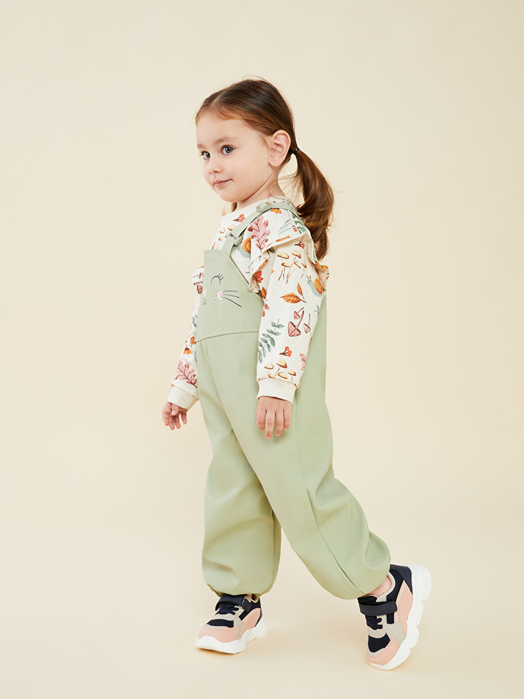 Salopetă de ploaie imprimată pentru bebeluși fete-1