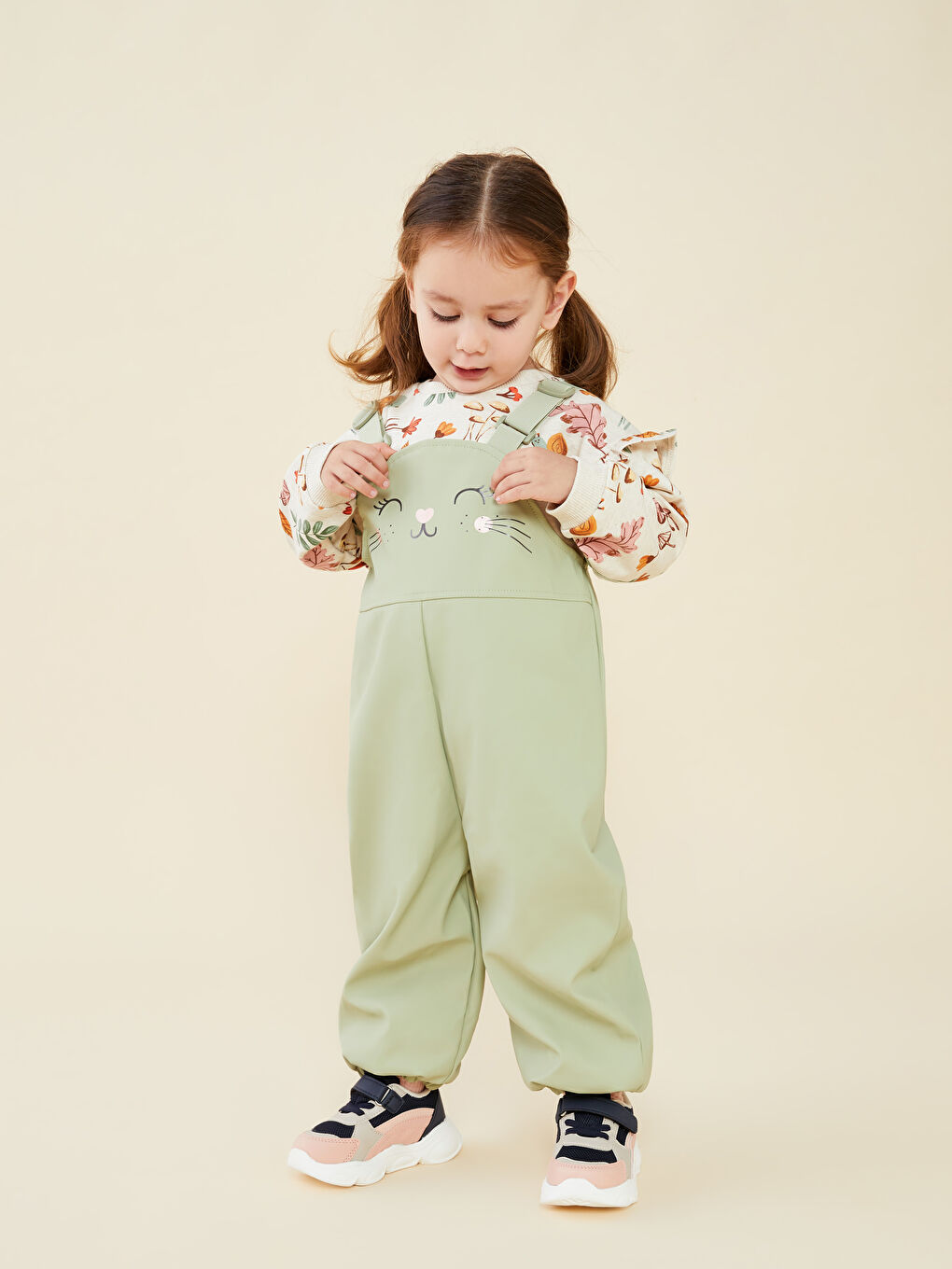 Salopetă de ploaie imprimată pentru bebeluși fete-2