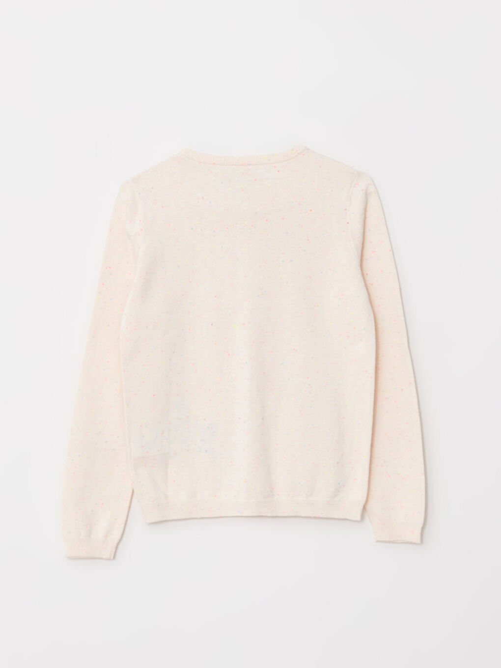 Crew Neck Embroidered Long Sleeve Girls' Knitwear Cardigan-2