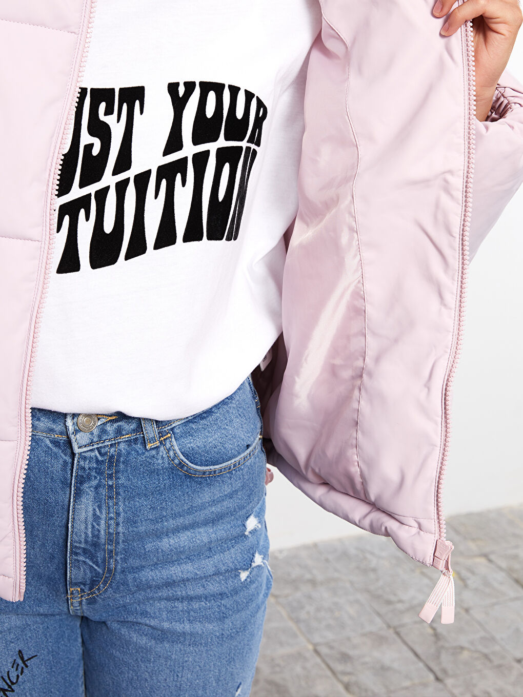 Manteau bouffant pour Femmes à col cheminée-3