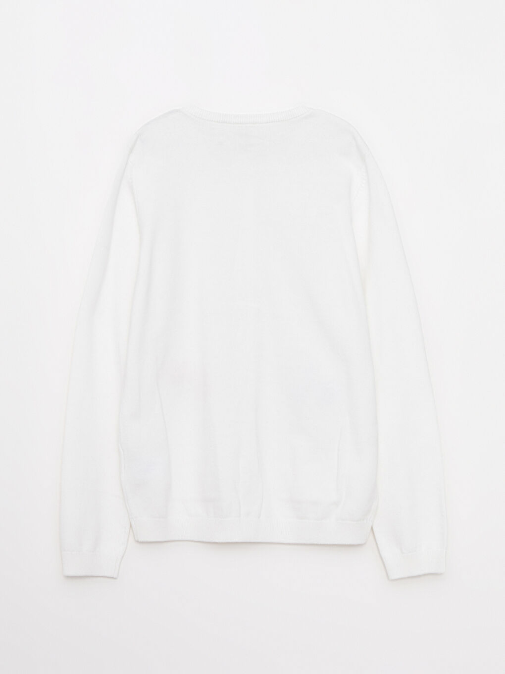 Crew Neck Embroidery Detailed Long Sleeve Girl Tricot Cardigan-3