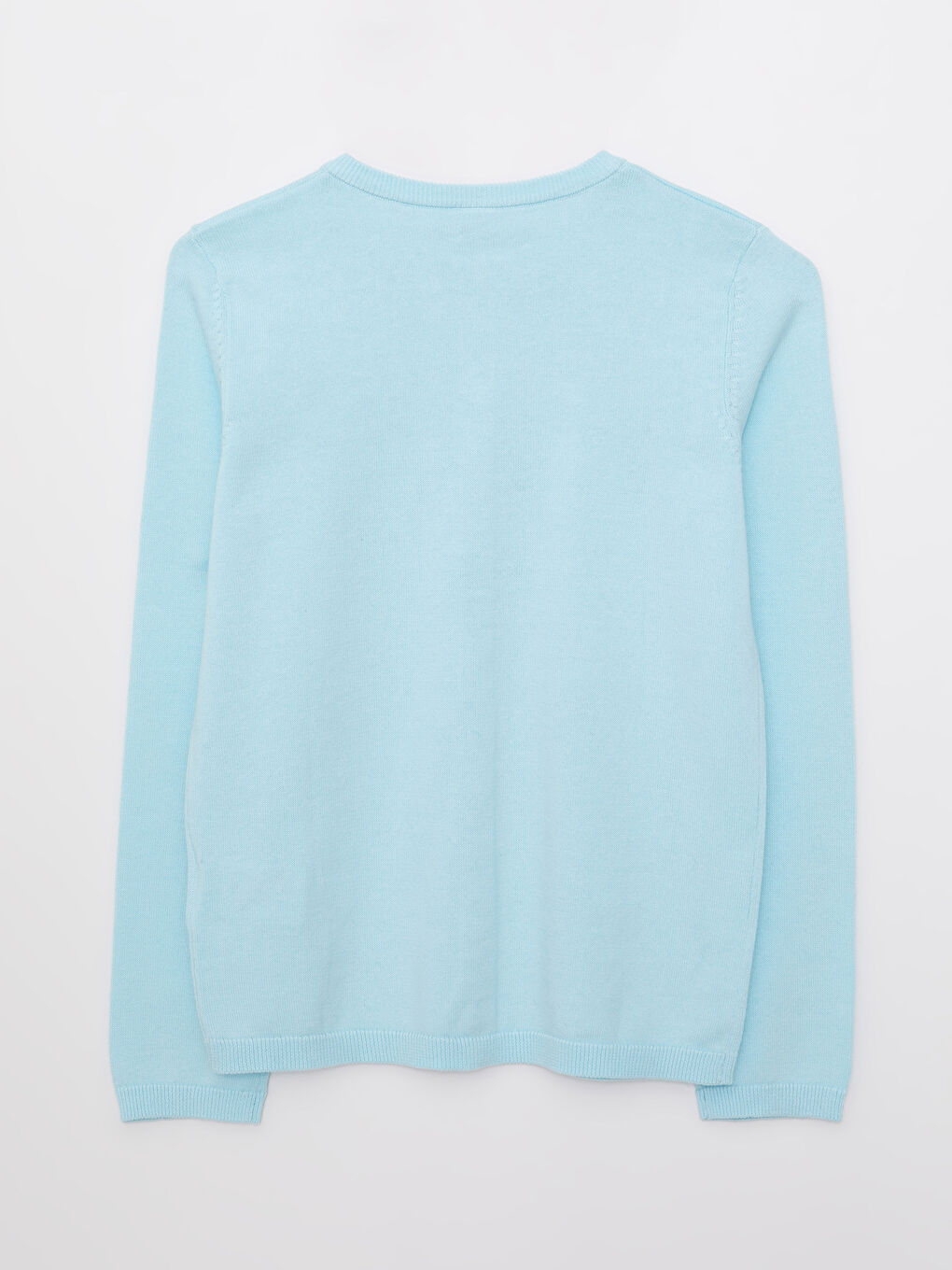 Кардиган трикотажный для девочек с круглым вырезом, узорчатый, с длинным рукавом-1