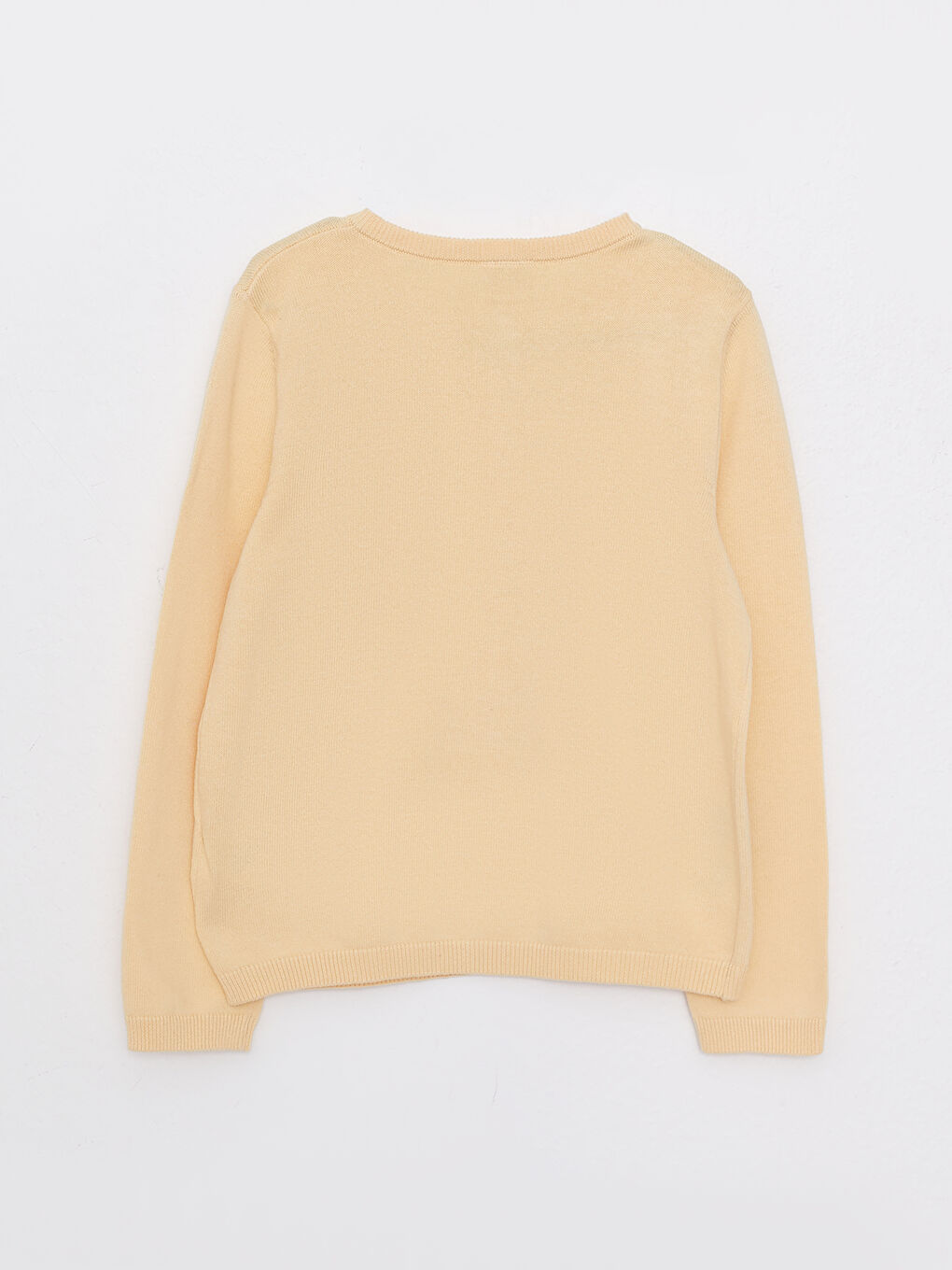 Crew Neck Printed Long Sleeve Girls Knitwear Cardigan-1