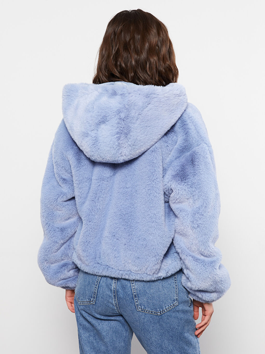 LCW Vision Hooded Regular Long Sleeve Plush Women's Coat -W20774Z8-S0T