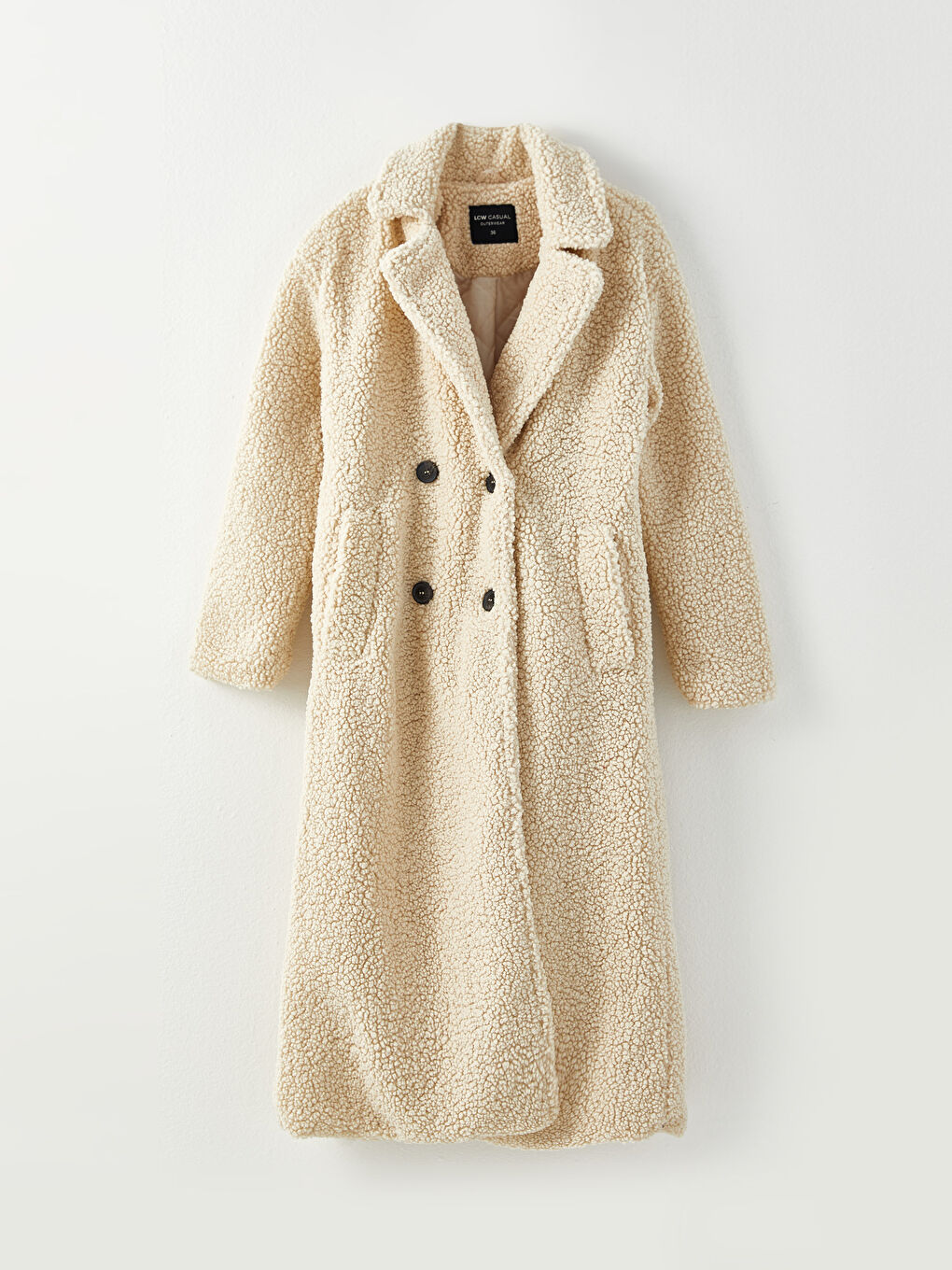 Jacket Collar Straight Long Sleeve Thick Women's Cachet Coat-5