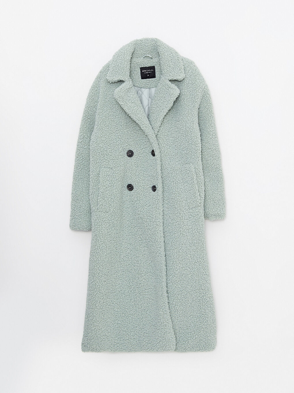 Jacket Collar Straight Long Sleeve Thick Women's Cachet Coat-6