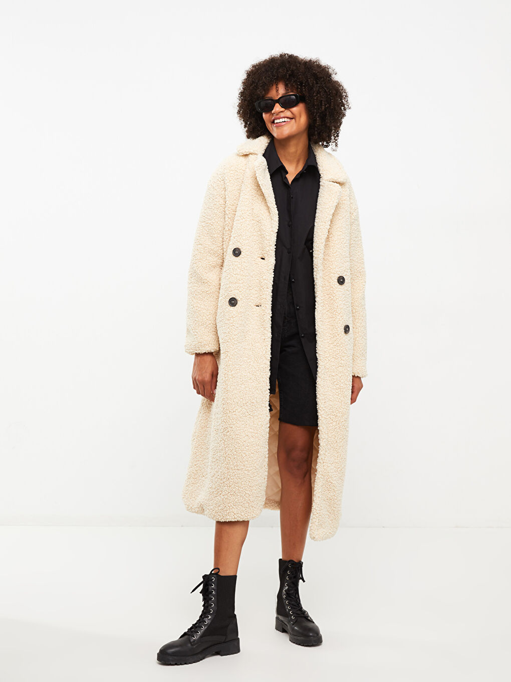 Jacket Collar Straight Long Sleeve Thick Women's Cachet Coat