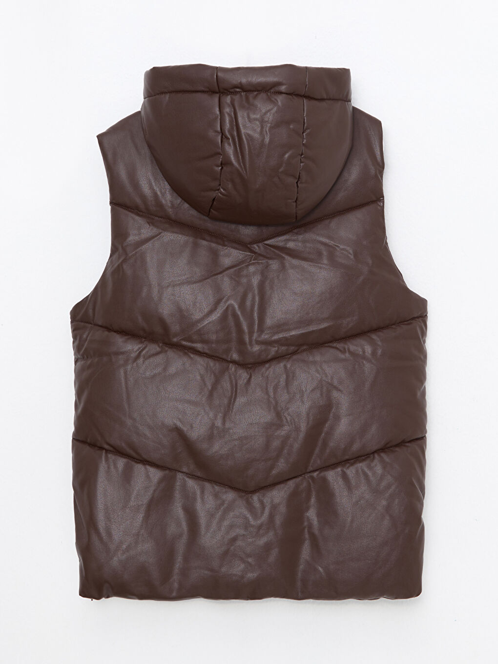 Women's Hooded Plain Puffer Gilet-7