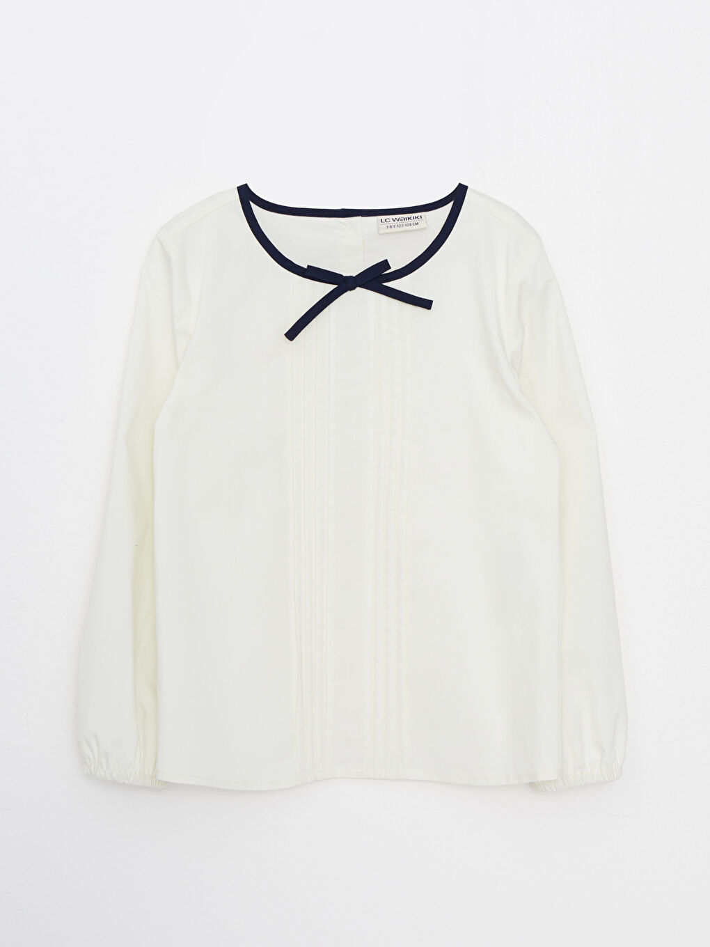 LCW Kids Crew Neck Basic Long Sleeve Girls' Blouse -W20797Z4-R9J
