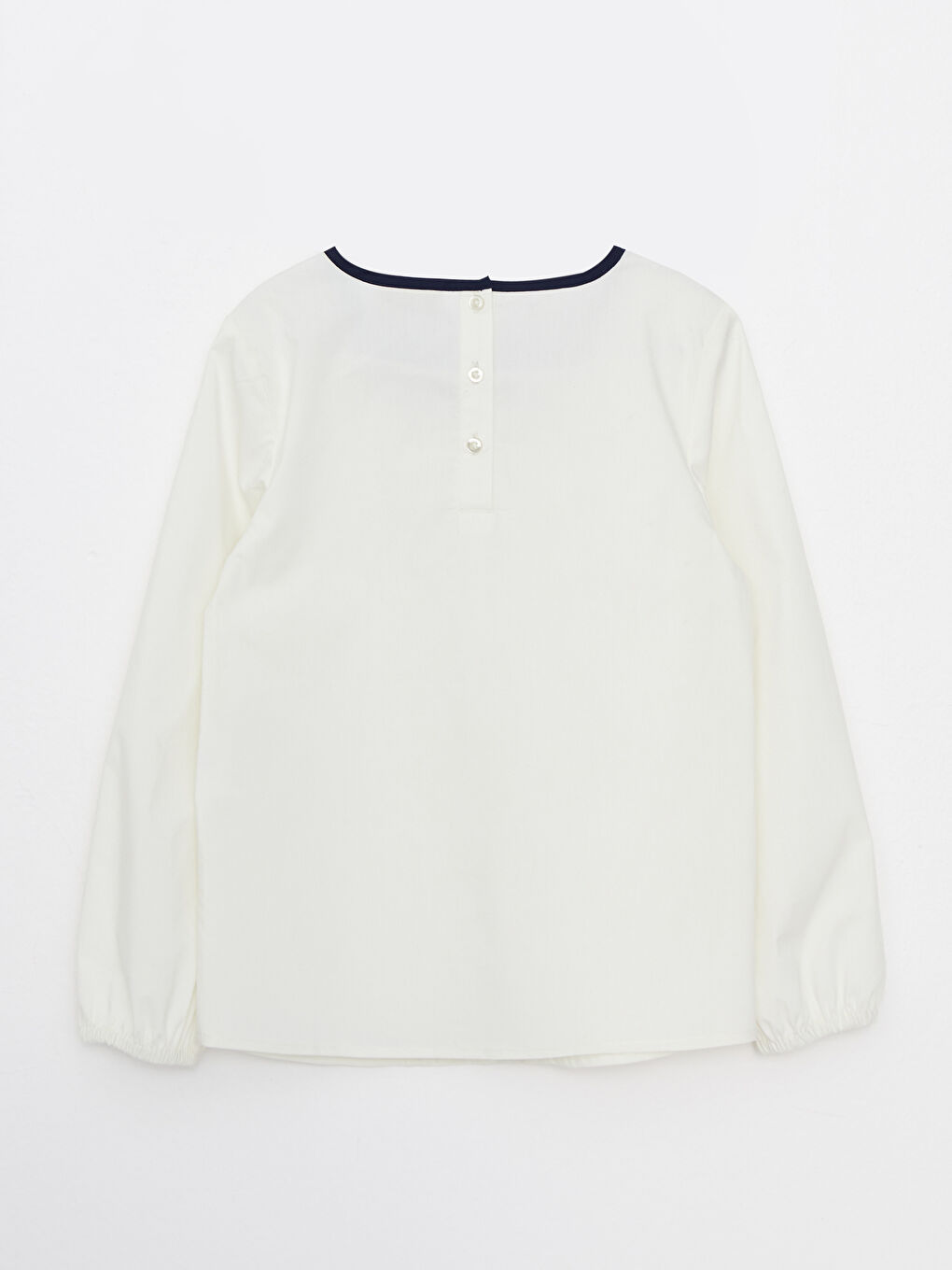LCW Kids Crew Neck Basic Long Sleeve Girls' Blouse -W20797Z4-R9J