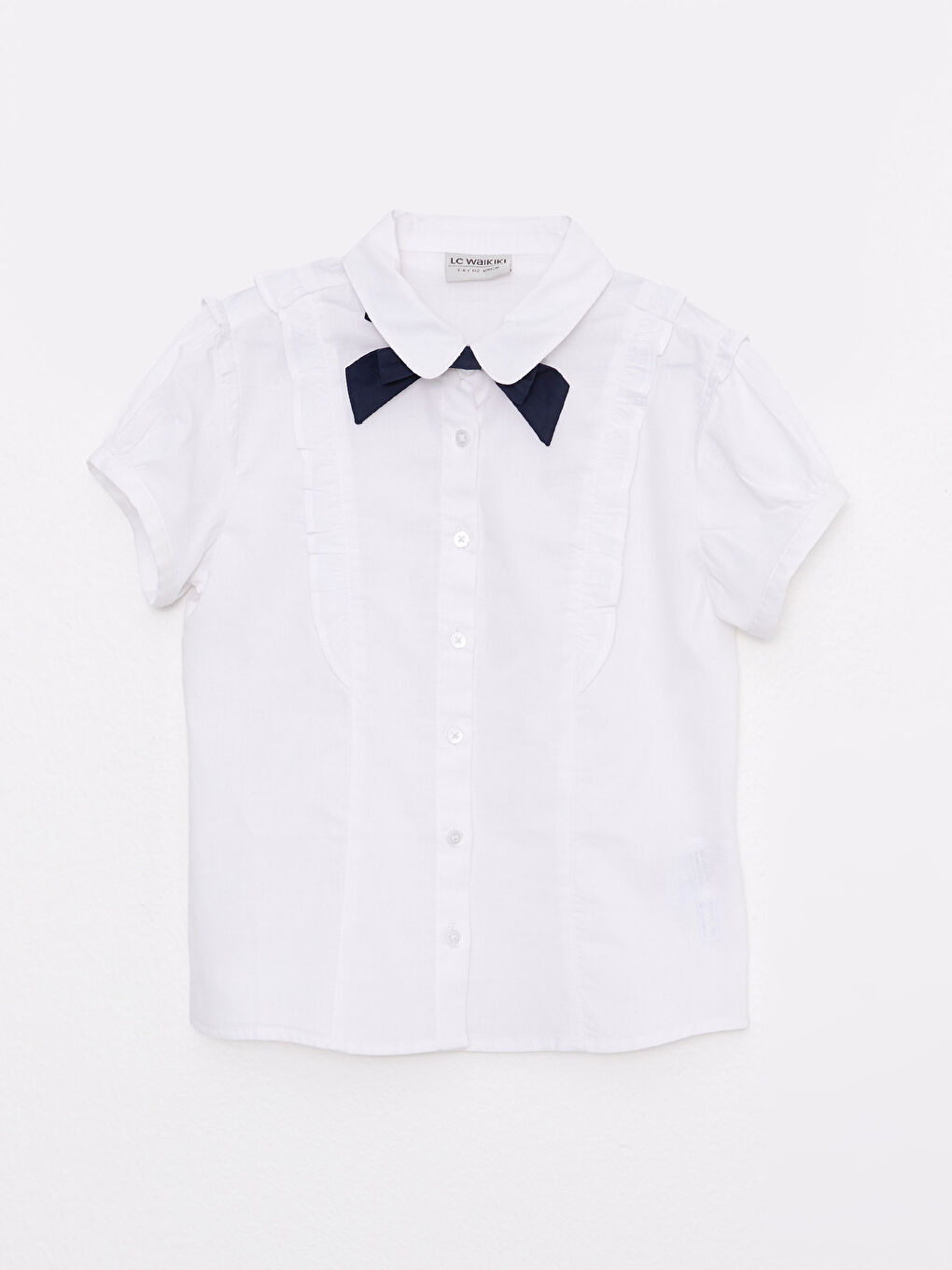 Basic Short Sleeve Poplin Girl Shirt