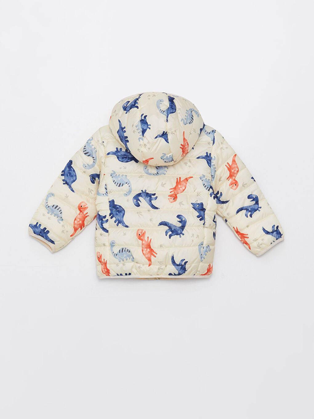 Принтті ұзын жеңді капюшонды балаға арналған пальто-1