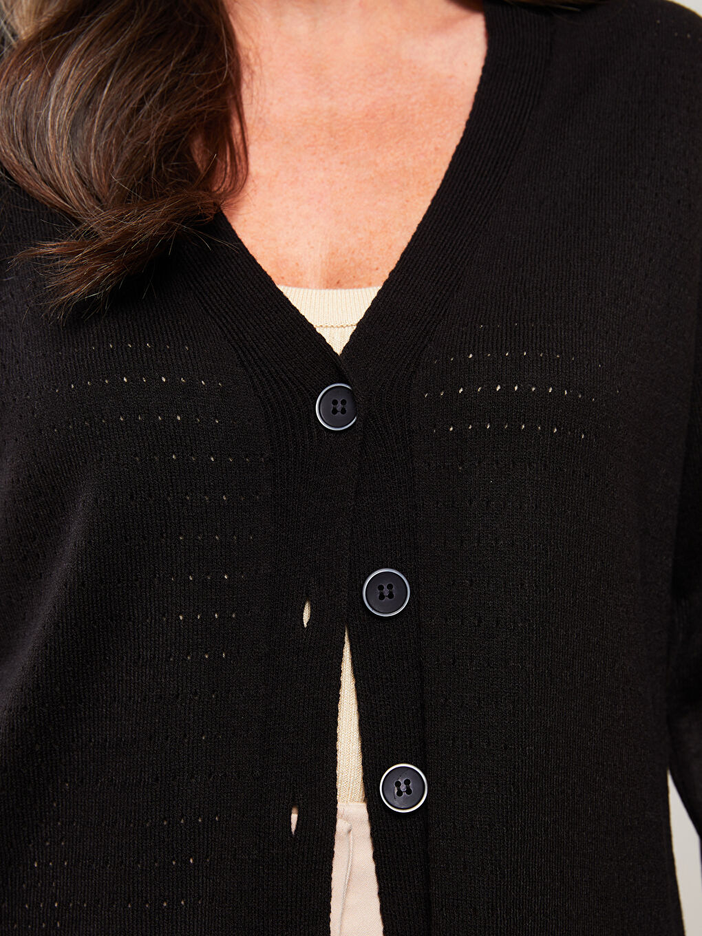 V Neck Women's Knitwear Cardigan-3