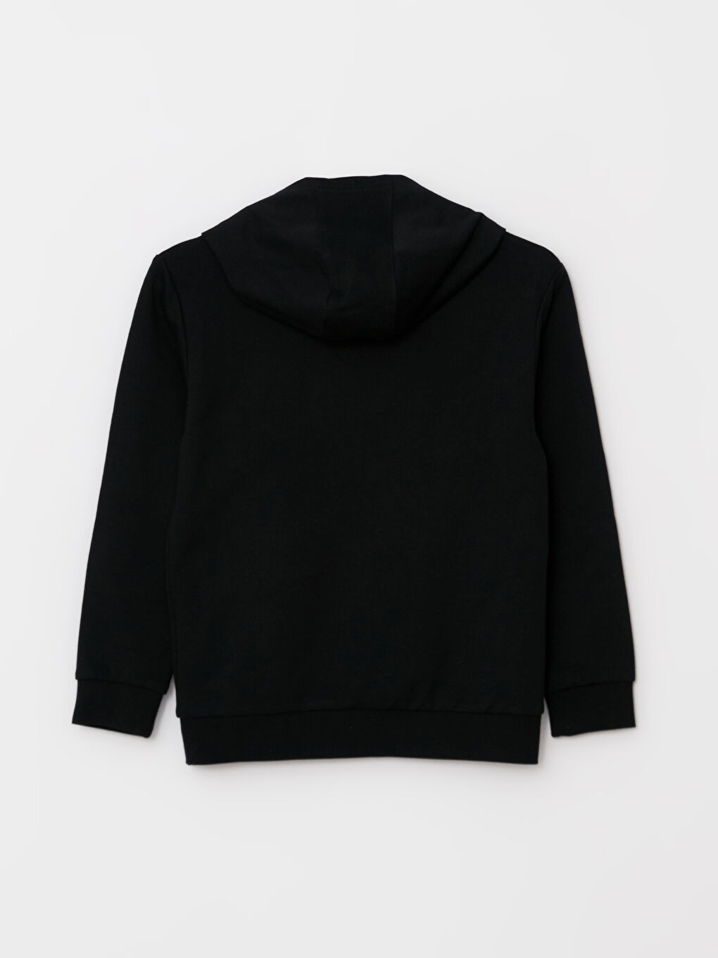 كنزة رياضية أولاد بغطاء رأس وكم طويل سادة-1