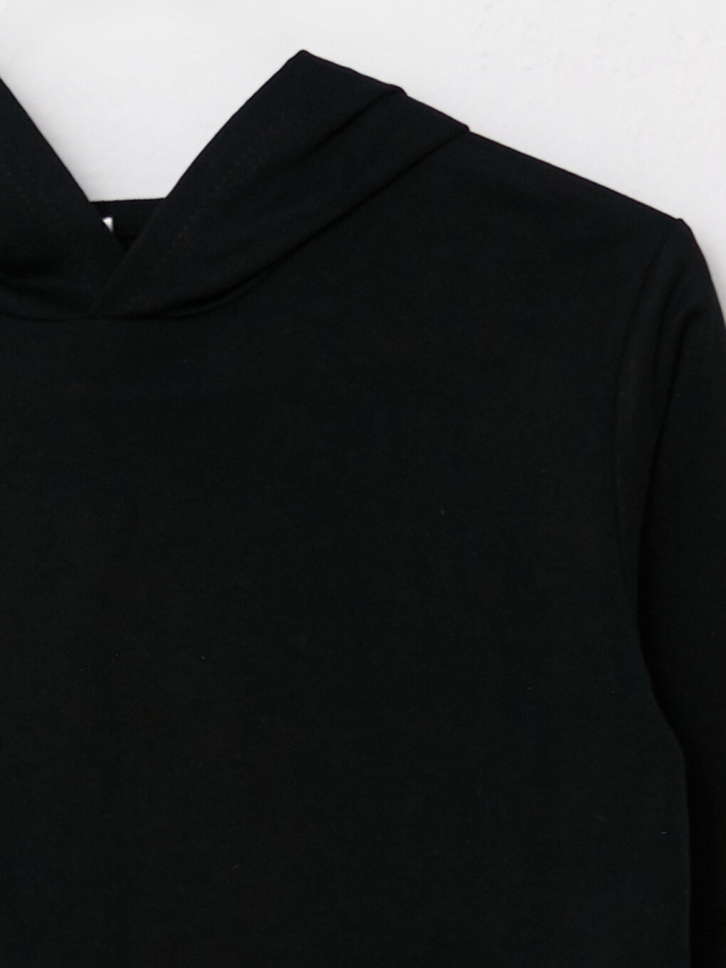 كنزة رياضية أولاد بغطاء رأس وكم طويل سادة-2