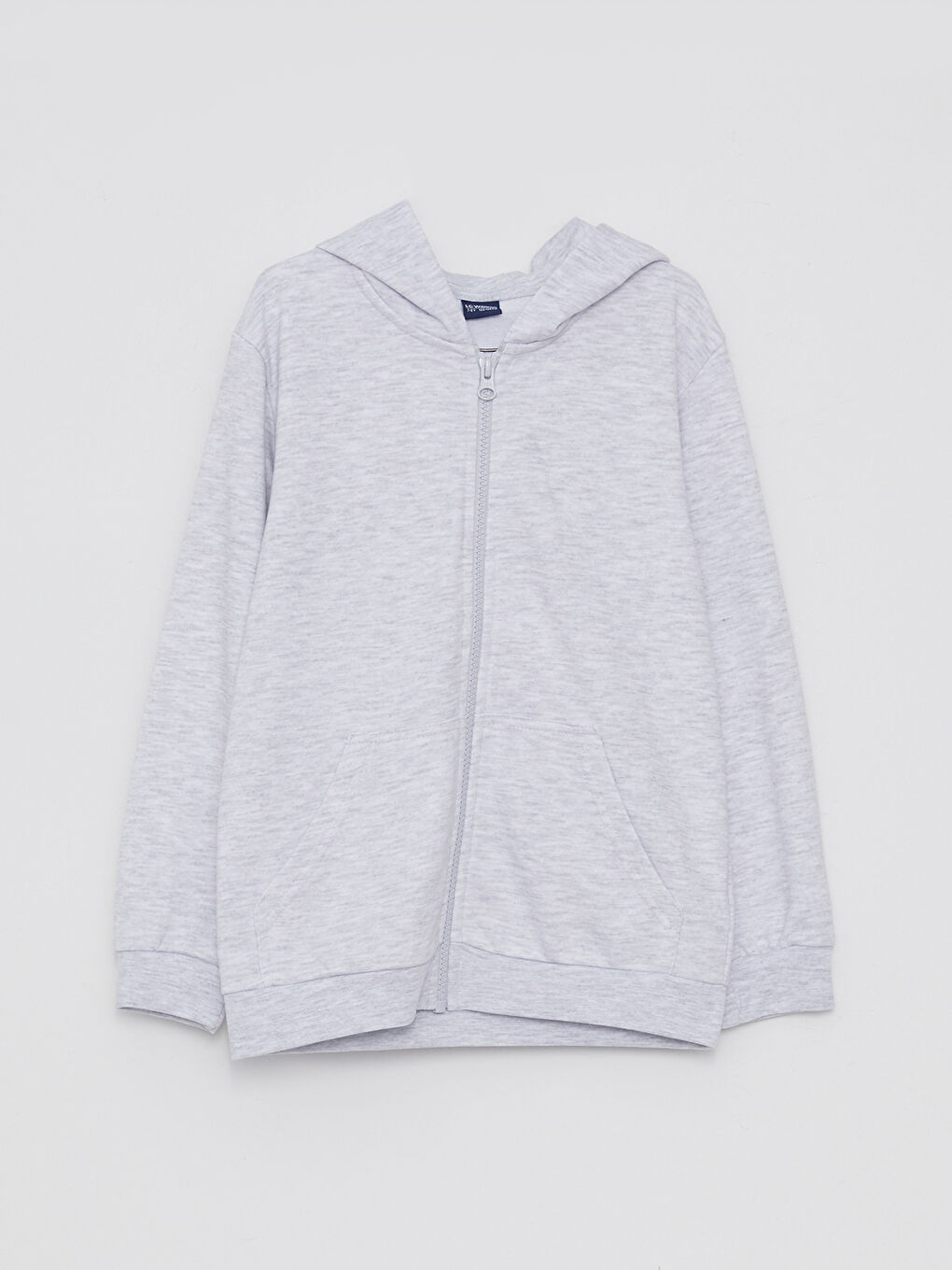 Φούτερ με φερμουάρ για αγόρια με κουκούλα, βασικό, μακρυμάνικο-3