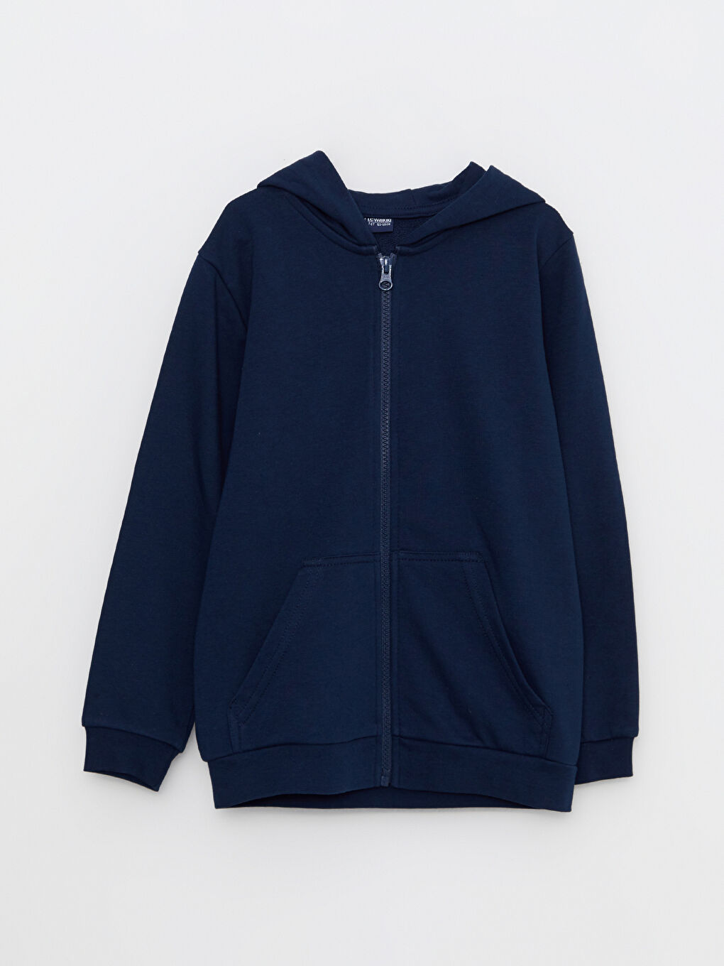 Hooded Basic Long Sleeve Boys' Zippered Sweatshirt
