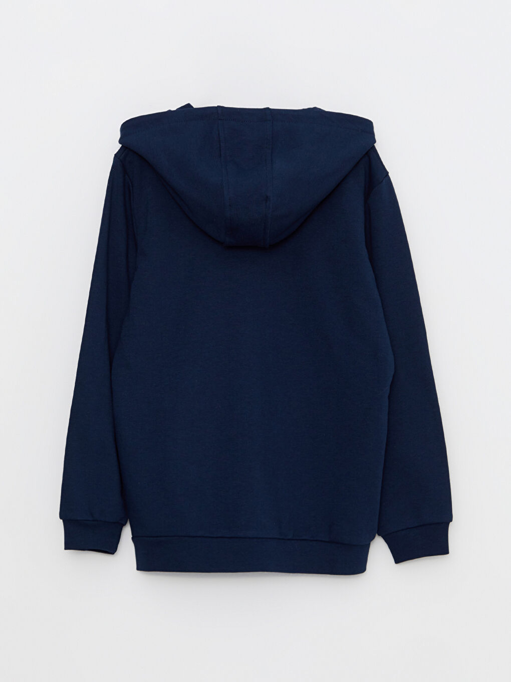 Hooded Basic Long Sleeve Boys' Zippered Sweatshirt-1