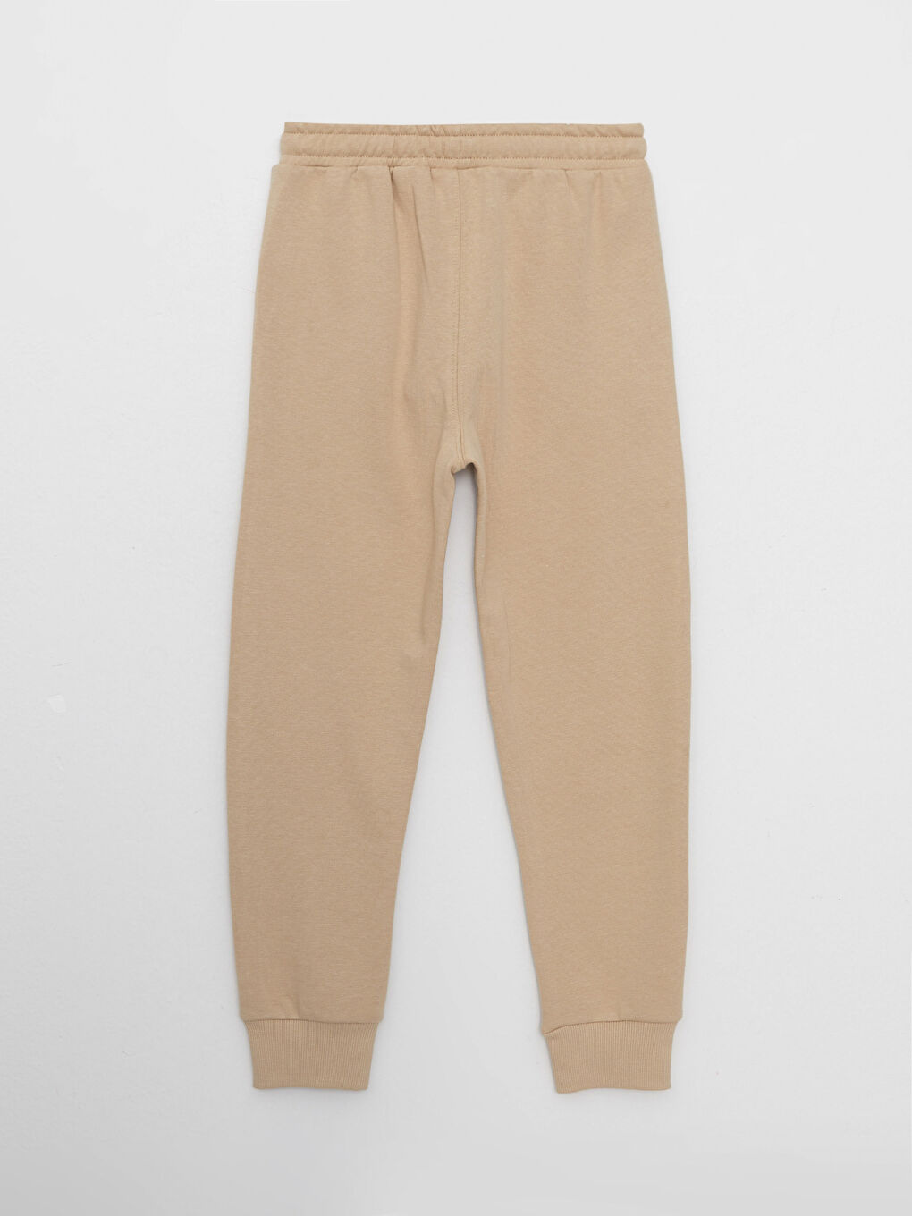 Bej Beli Lastikli Basic Erkek Çocuk Jogger Eşofman Altı-1