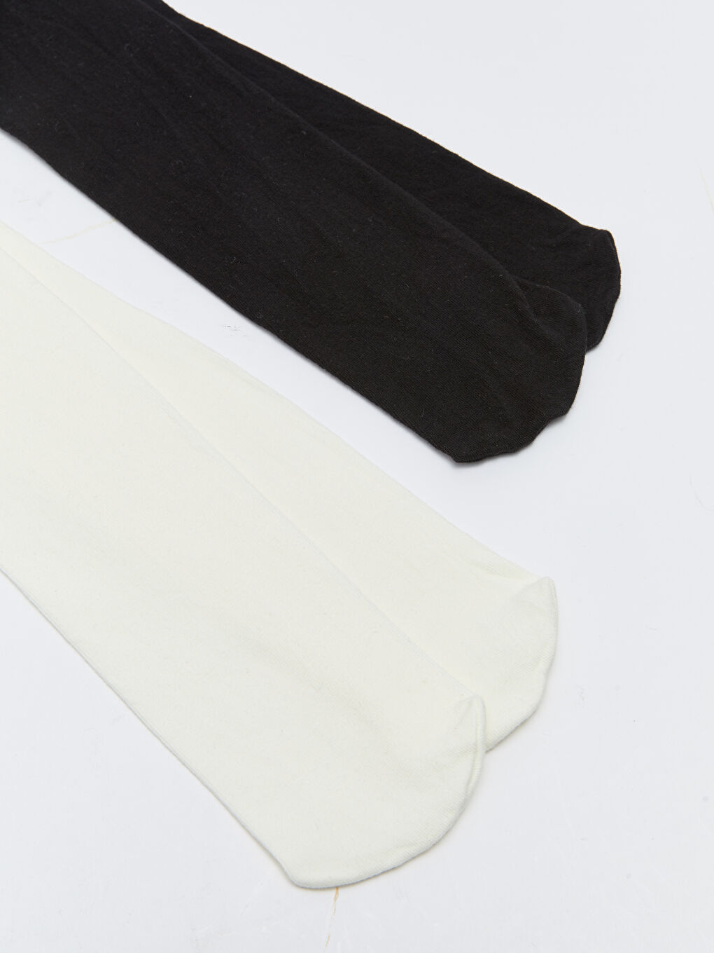 Ekru Basic Kız Çocuk Külotlu Çorap 2'li-1