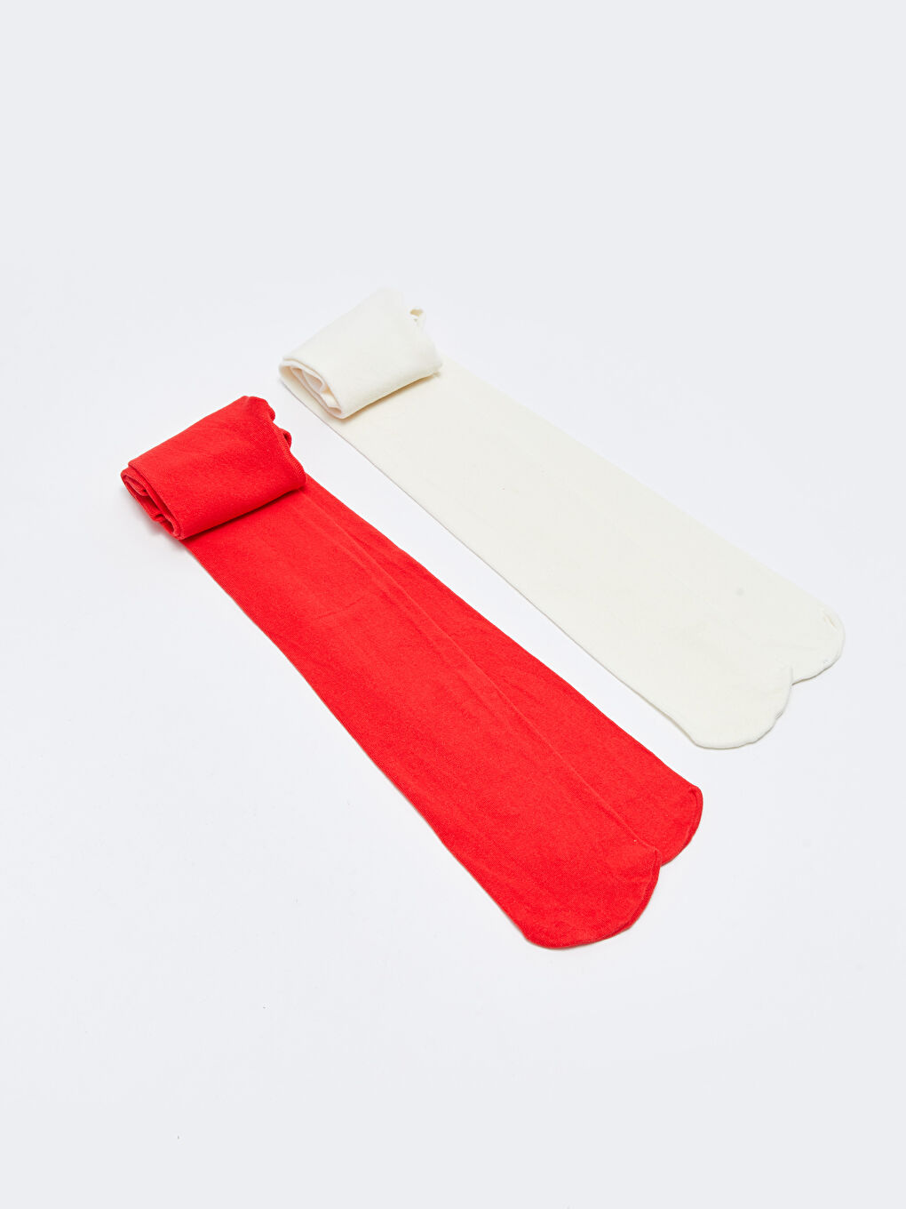 Kırmızı Basic Kız Çocuk Külotlu Çorap 2'li