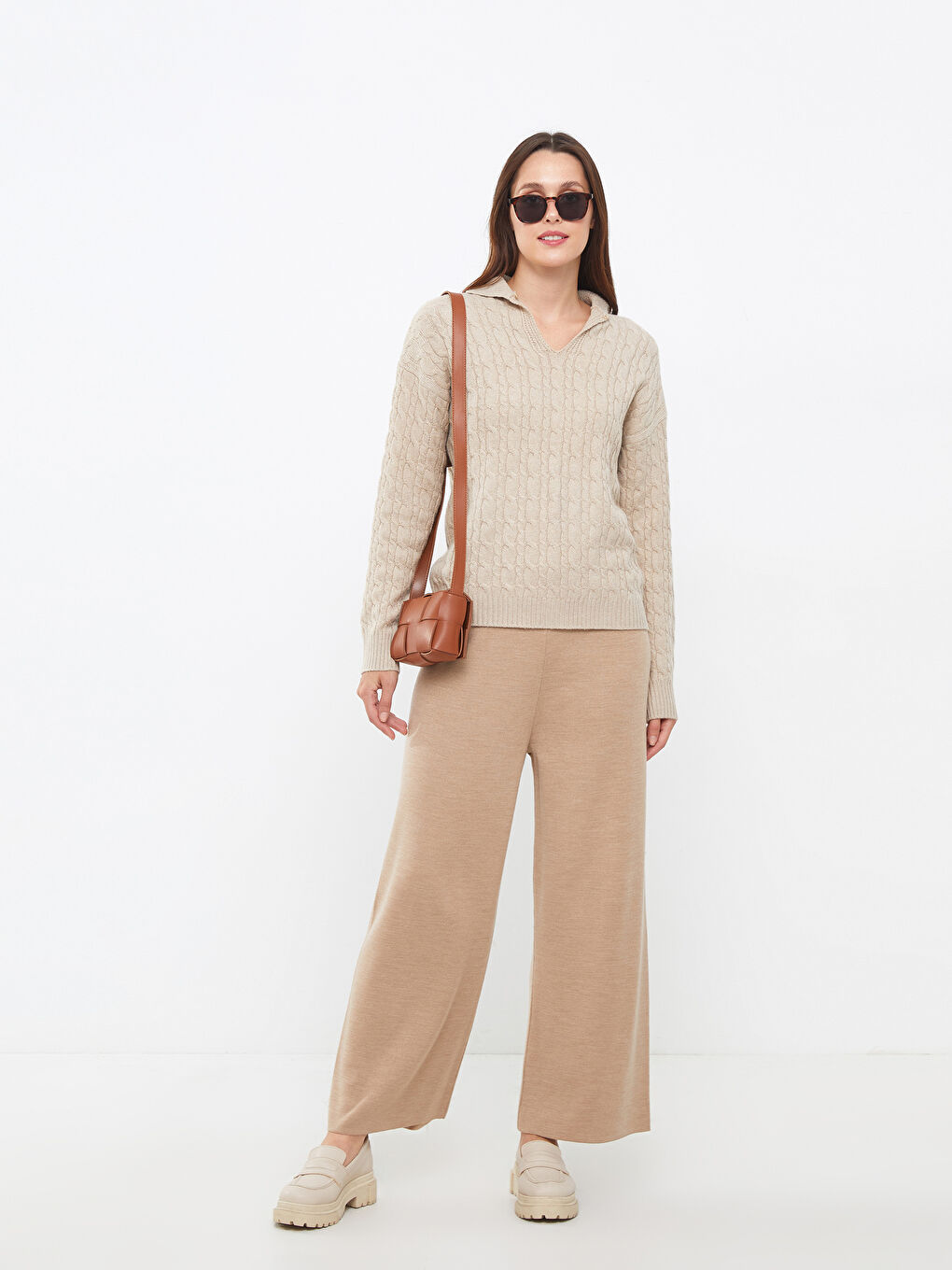 Пуловер с яка, със шарки, дълъг ръкав, за жени, трико-1