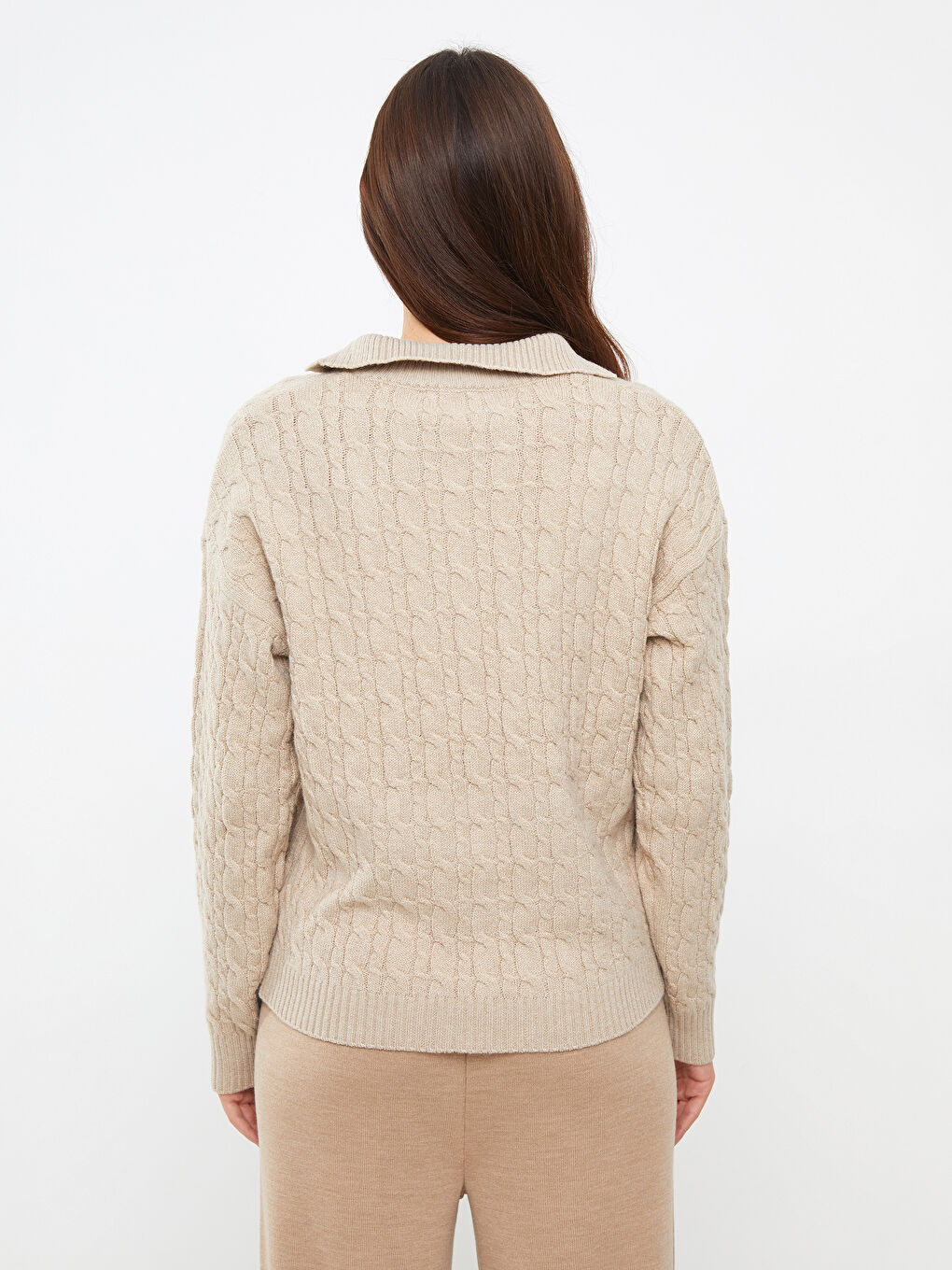 Пуловер с яка, със шарки, дълъг ръкав, за жени, трико-4