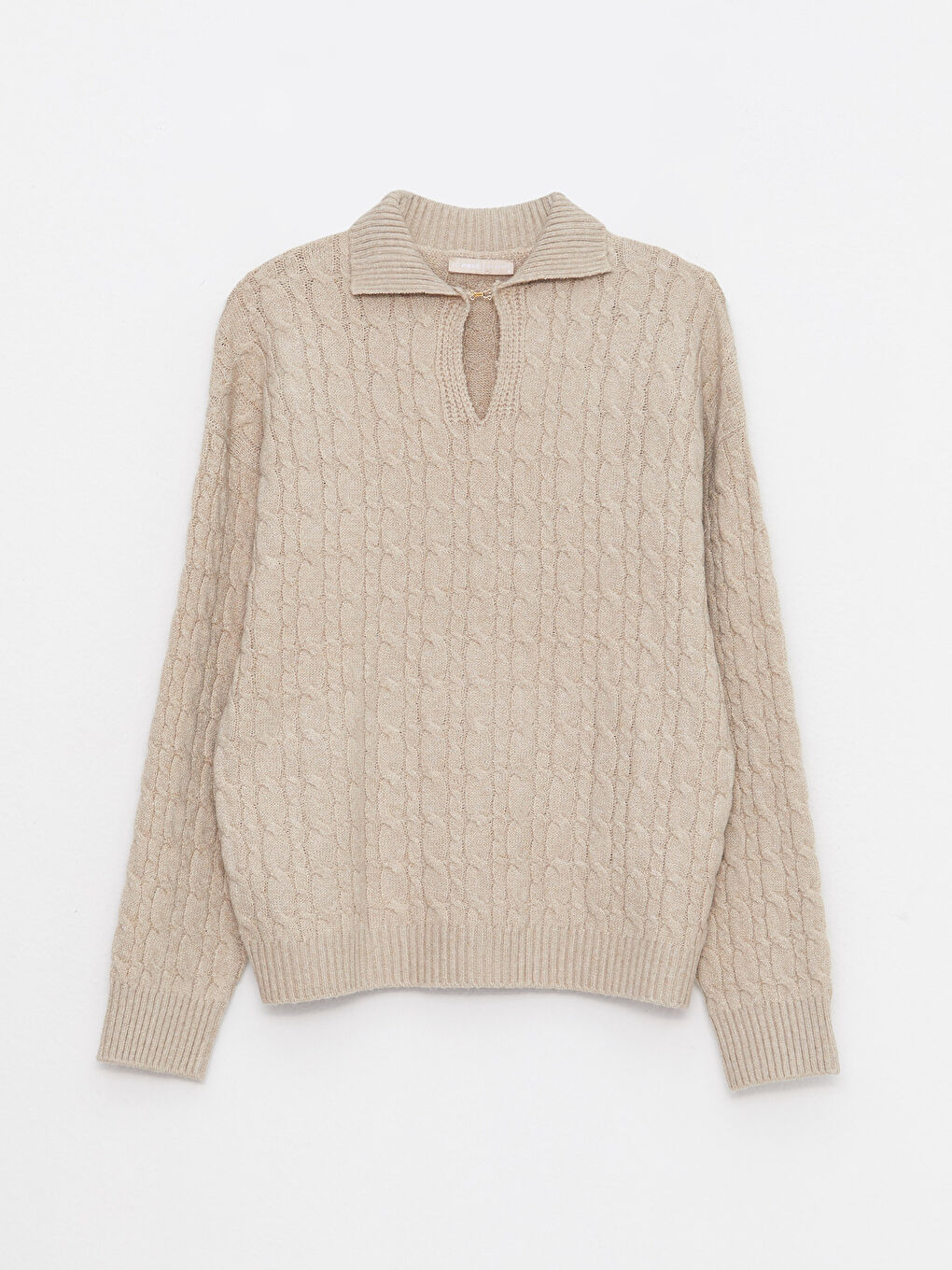 Пуловер с яка, със шарки, дълъг ръкав, за жени, трико-5