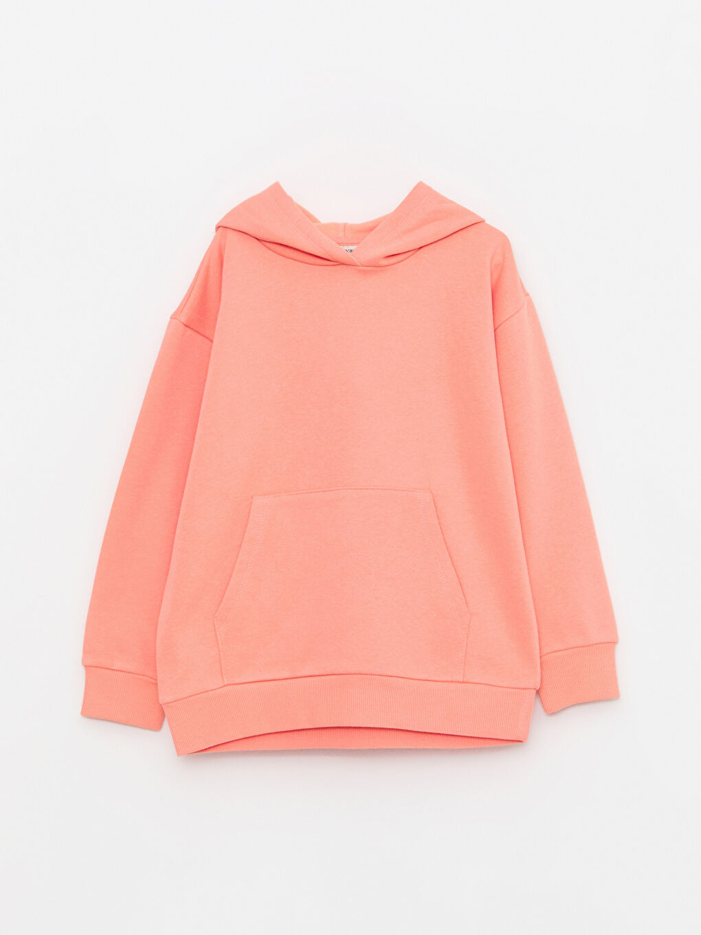 Hooded Basic Long Sleeve Girl Sweatshirt -W20859Z4-FJU