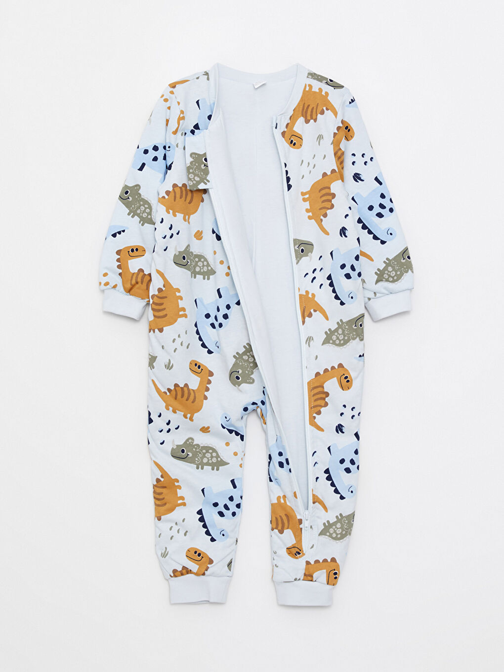 Bisiklet Yaka Uzun Kollu Baskılı Erkek Bebek Uyku Tulumu-1