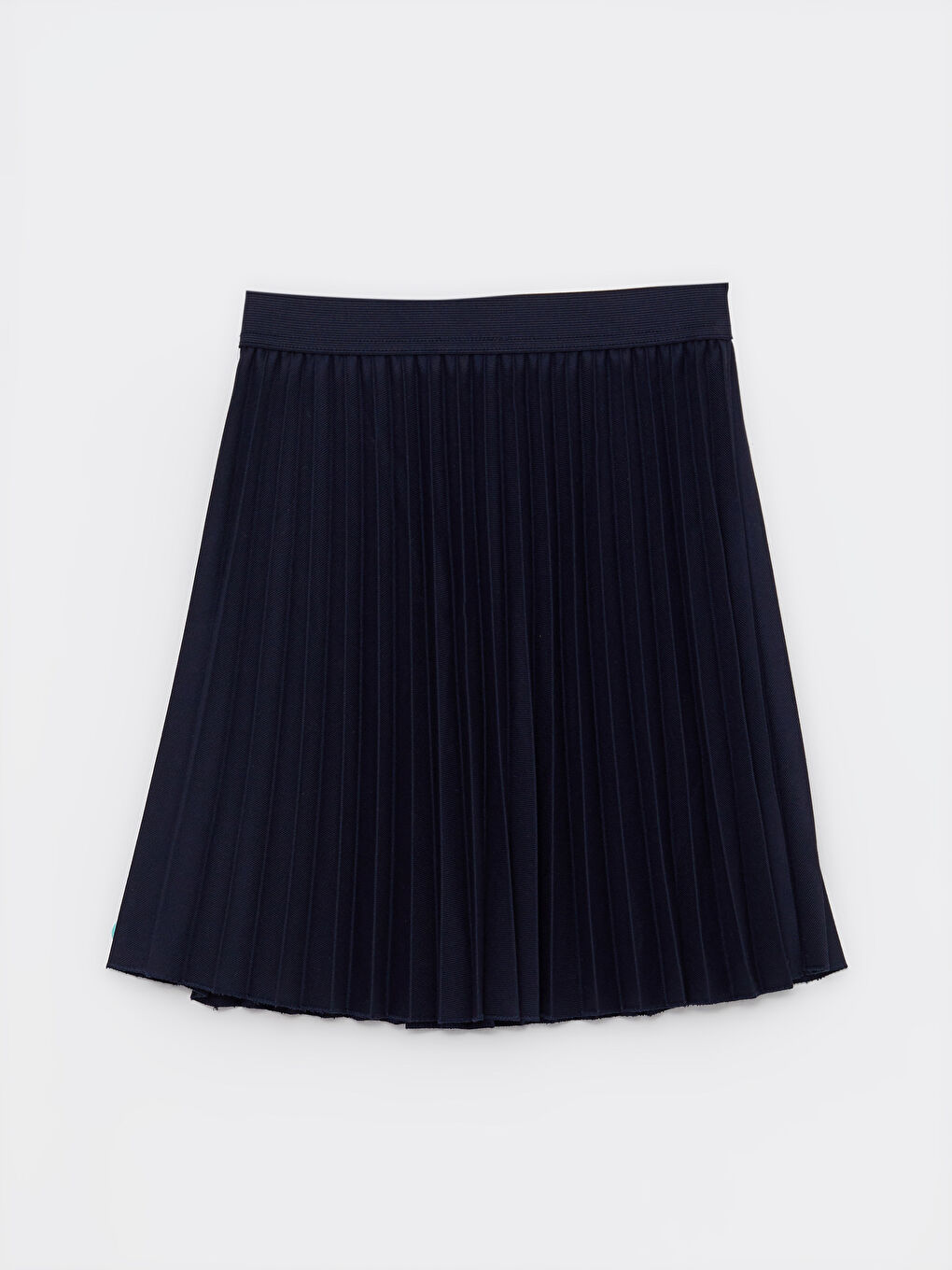 Lacivert Beli Lastikli Pileli Kız Çocuk Etek-1