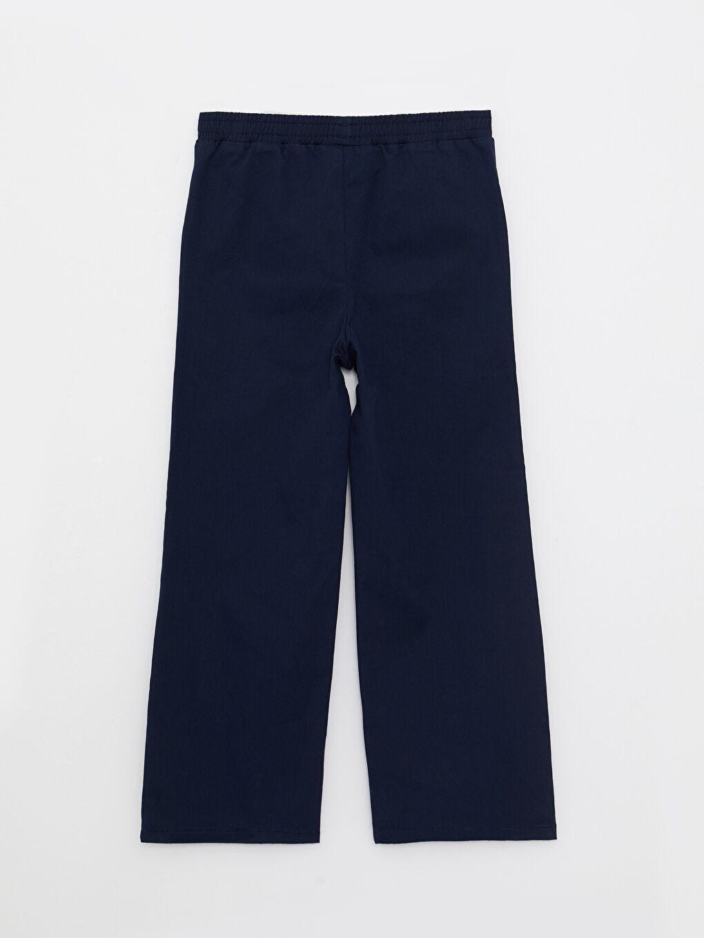 Elastic Waist Basic Gabardine Girl Trousers-1