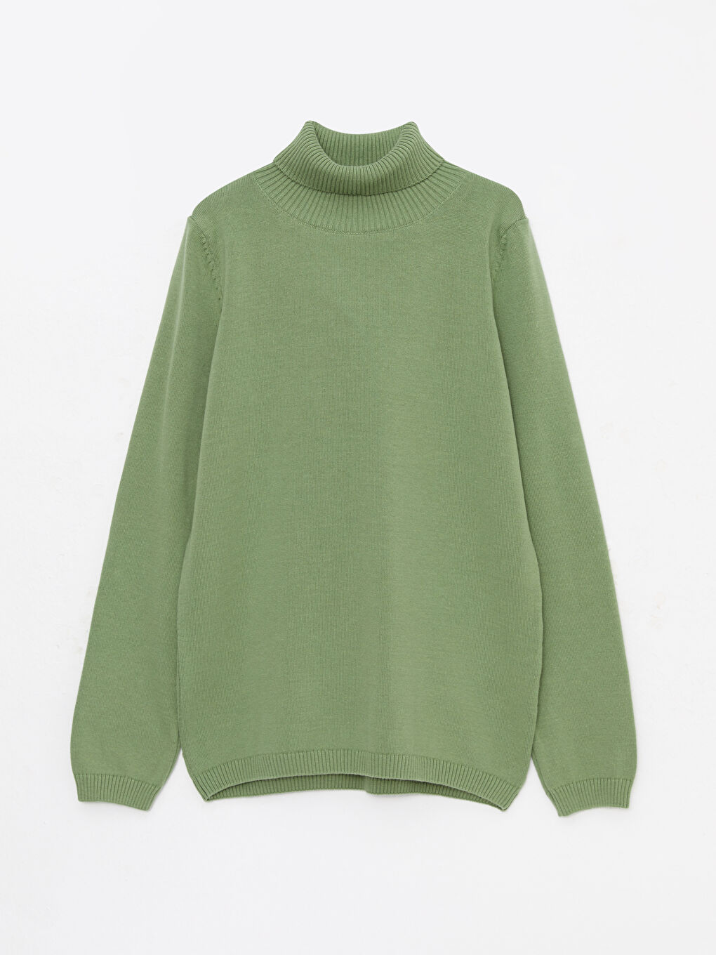 بلوفر تريكو كم طويل ياقة هاي نيك للبنات