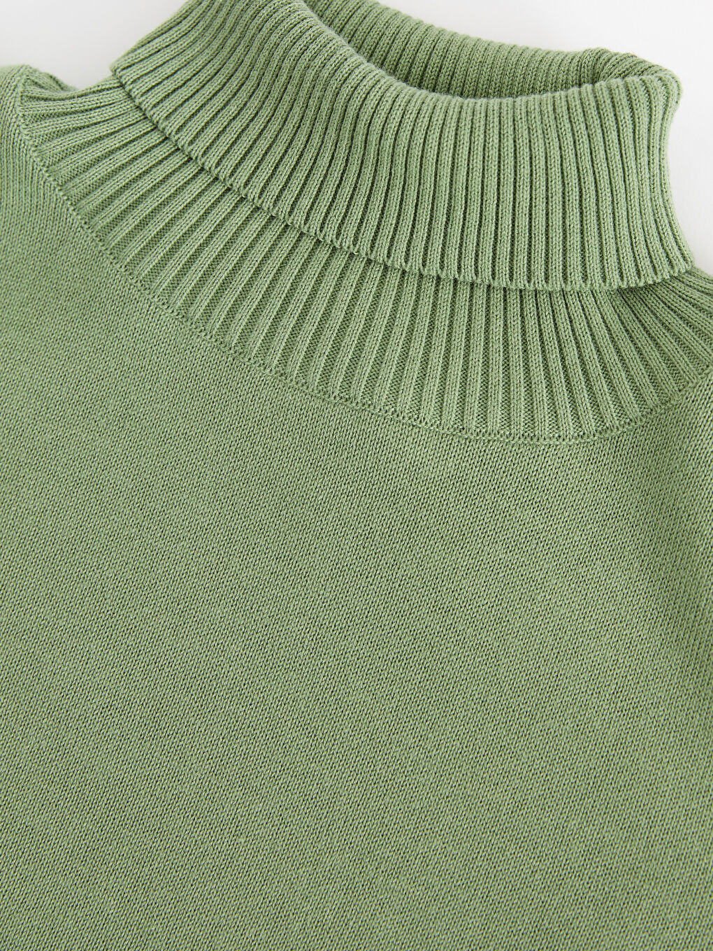 بلوفر تريكو كم طويل ياقة هاي نيك للبنات-2