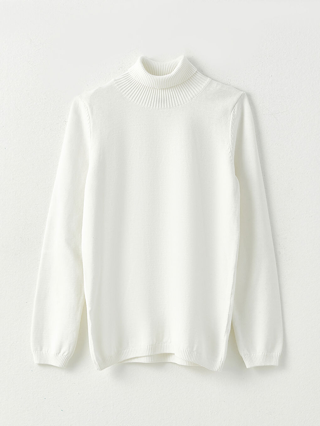 Turtleneck Basic Long Sleeve Girls' Knitwear Sweater
