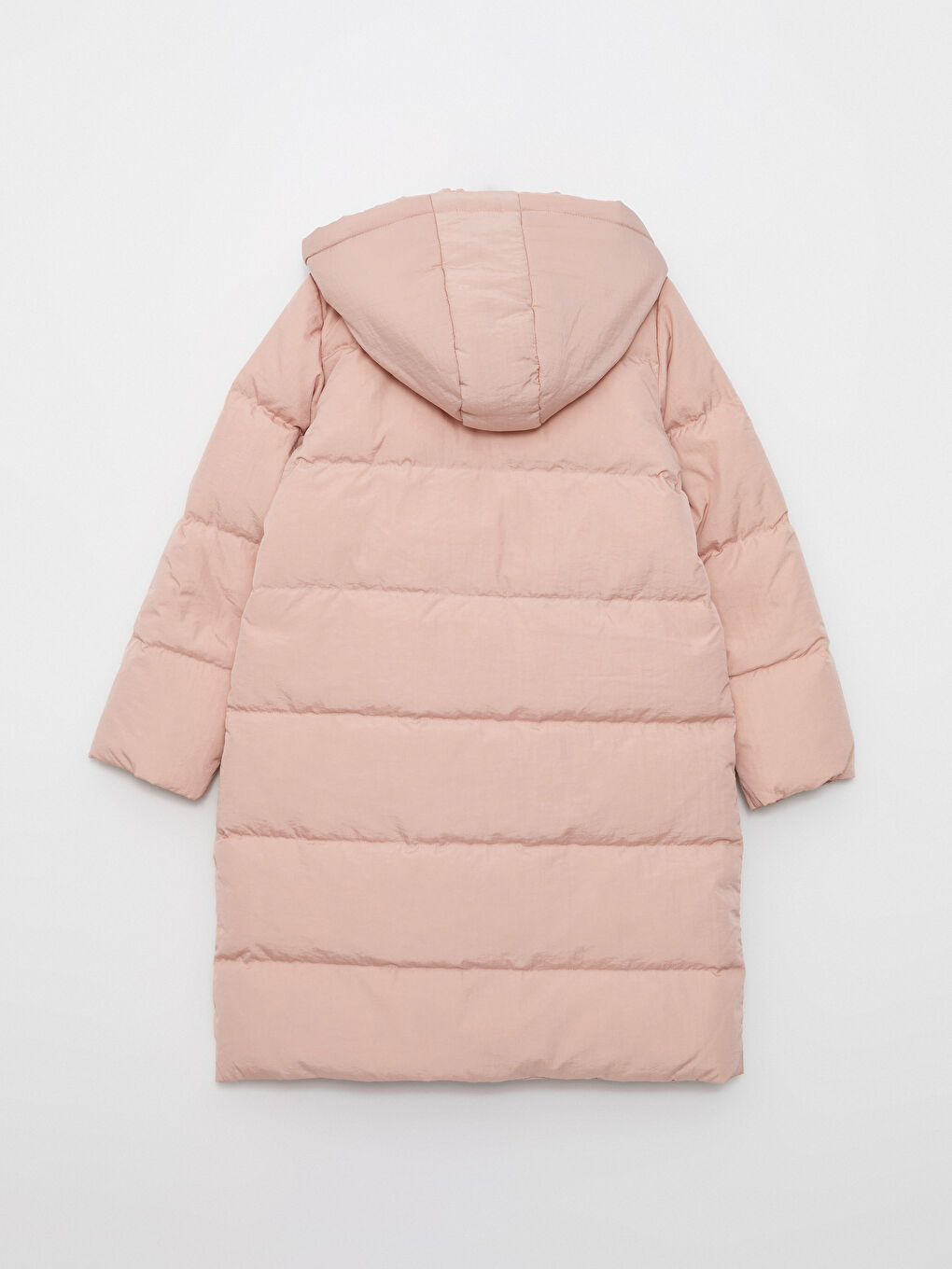 Hooded Basic Girl Coat-2