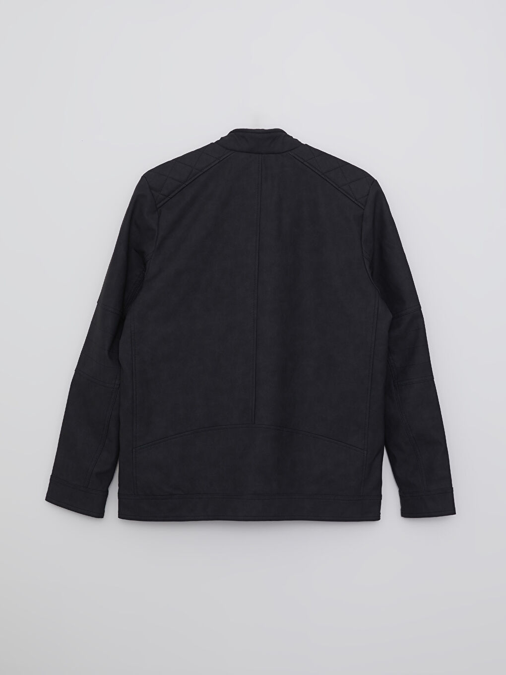 Manteau en Similicuir à Col Chemise pour Hommes Coupe Standard-5