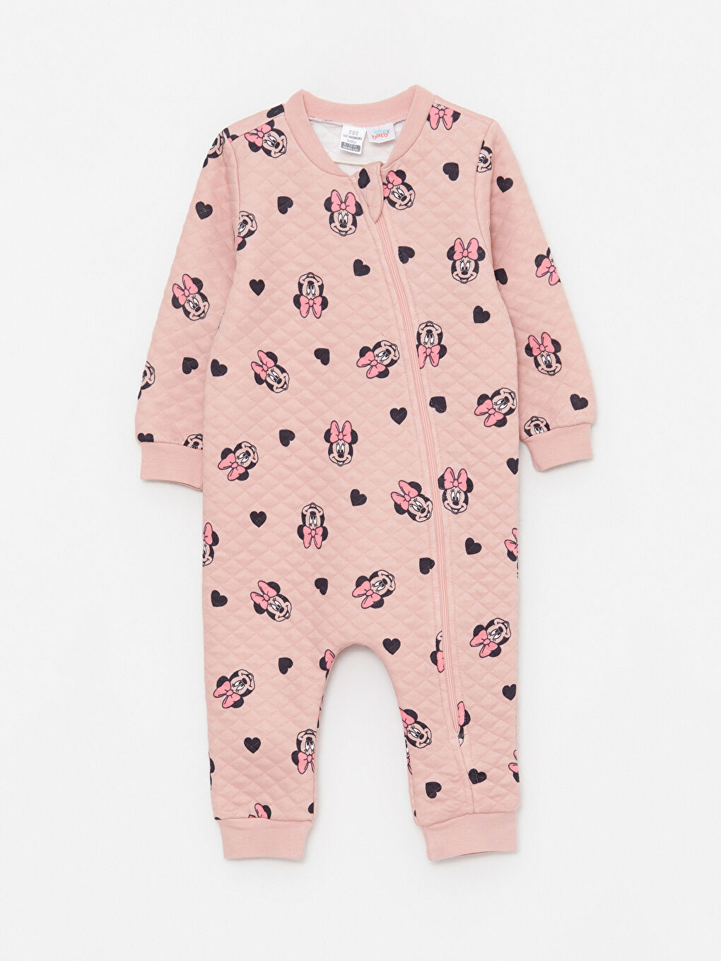 LCW baby Pembe Baskılı Minnie Mouse 0.5 Tog Elyaflı Kız Bebek Uyku Tulumu