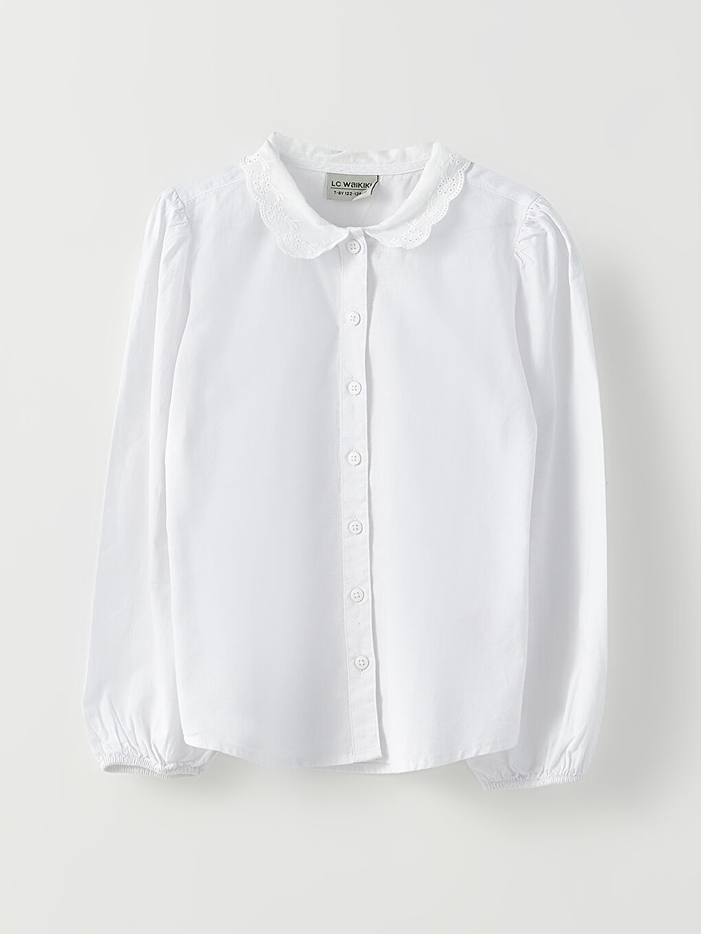 Basic Long Sleeve Poplin Girl Shirt