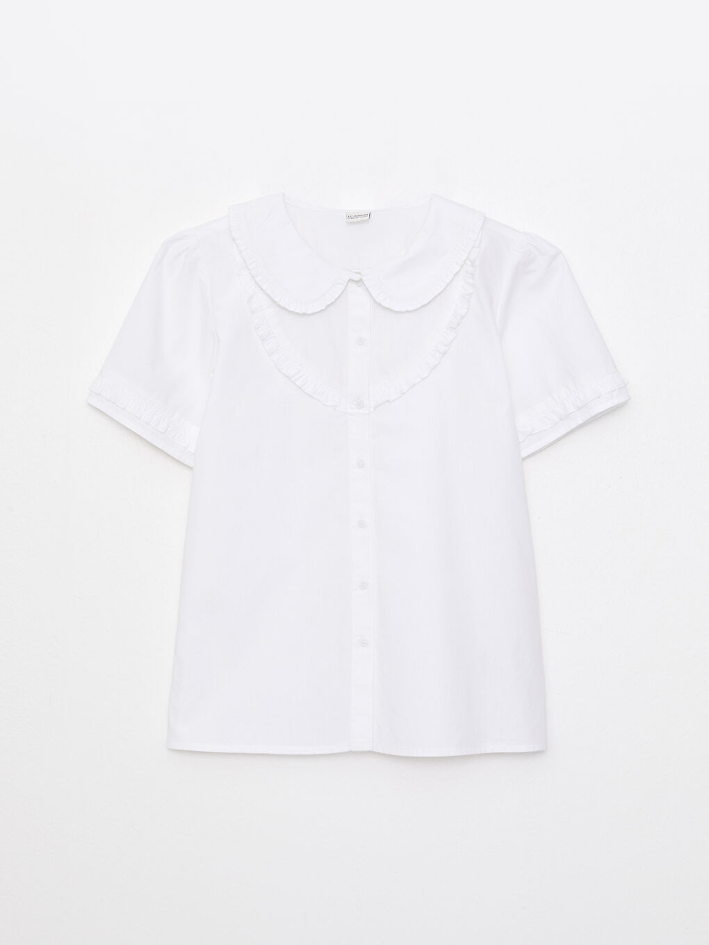 Chemise Basique à Manches Courtes en Popeline pour Fille