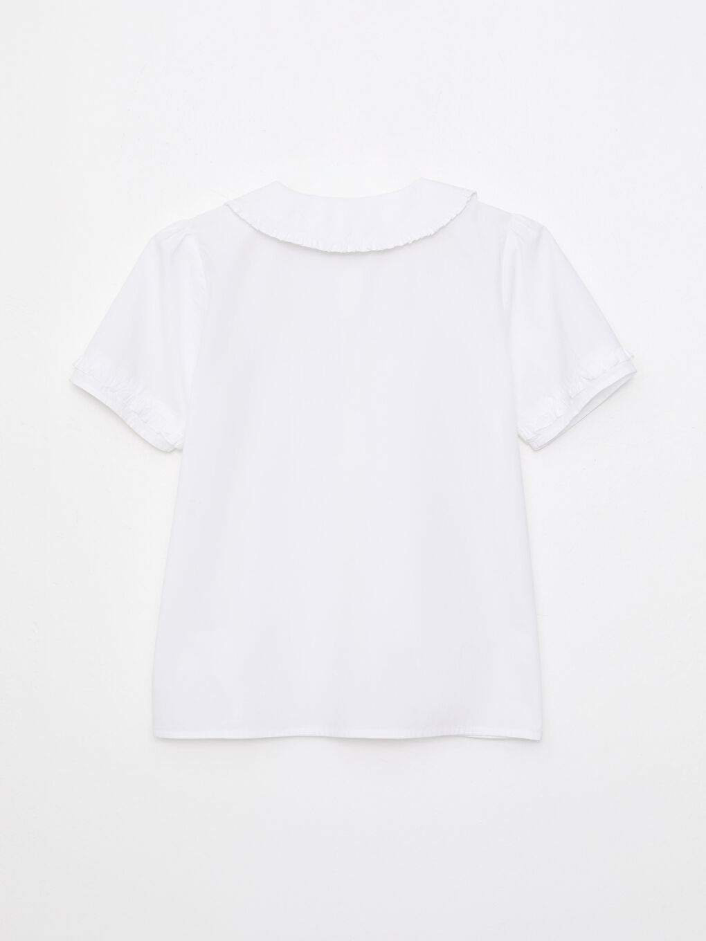 Chemise Basique à Manches Courtes en Popeline pour Fille-1