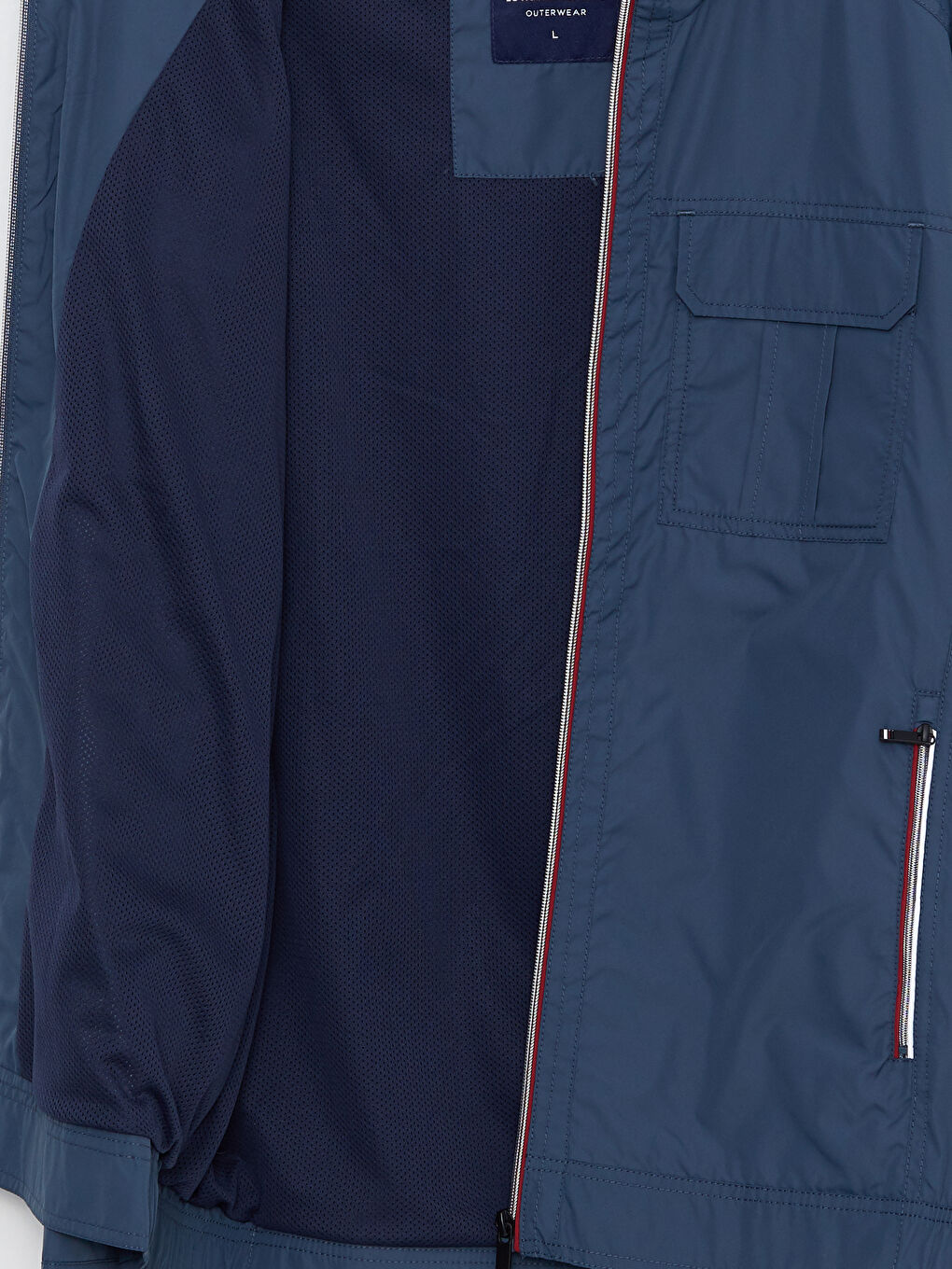 Petrol Standart Kalıp Dik Yaka Erkek Mont-8