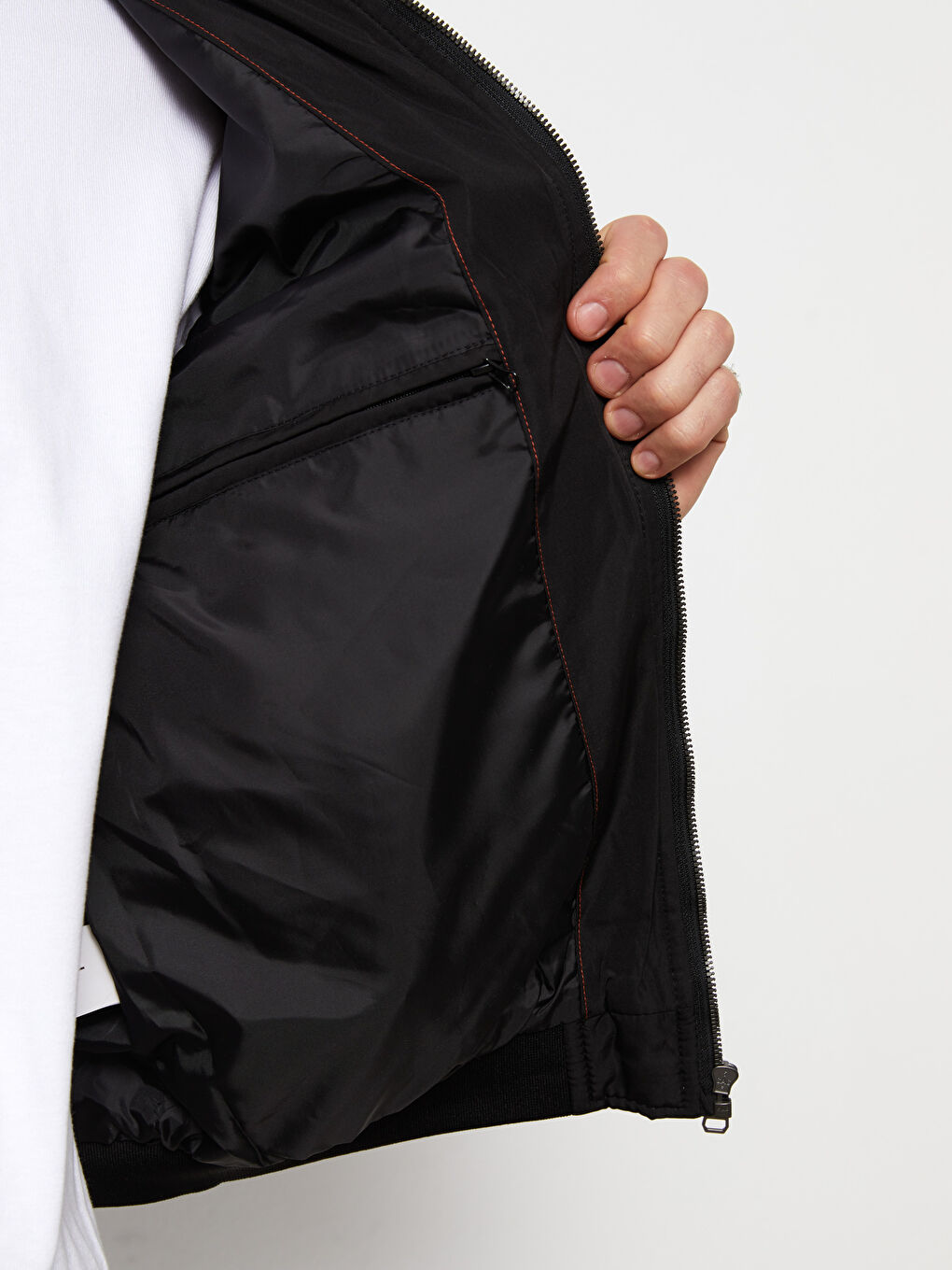 Пуховик Мужской Стандартного Кроя С Воротником Колледж-3