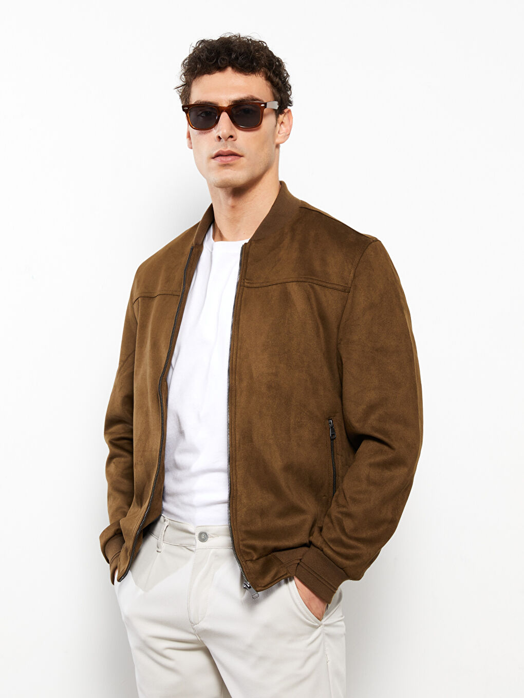 Standard Fit College Collar Men's Bomber Jacket